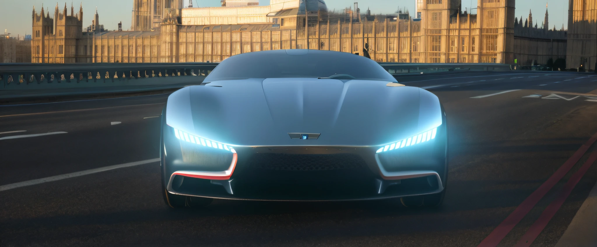 Arafeld cars driving on city streets,The background is Big Ben, Concept car, Futuristic concept car, futuristic product car shot, cinematic front shot, render of futuristic supercar, Futuristic car, futuristic car concept, front profile shot, car concept, concept ar, Majestic and futuristic, Pininfarina, futuristic suzuki, Futuristic car, vehicle concept photo!!, super car