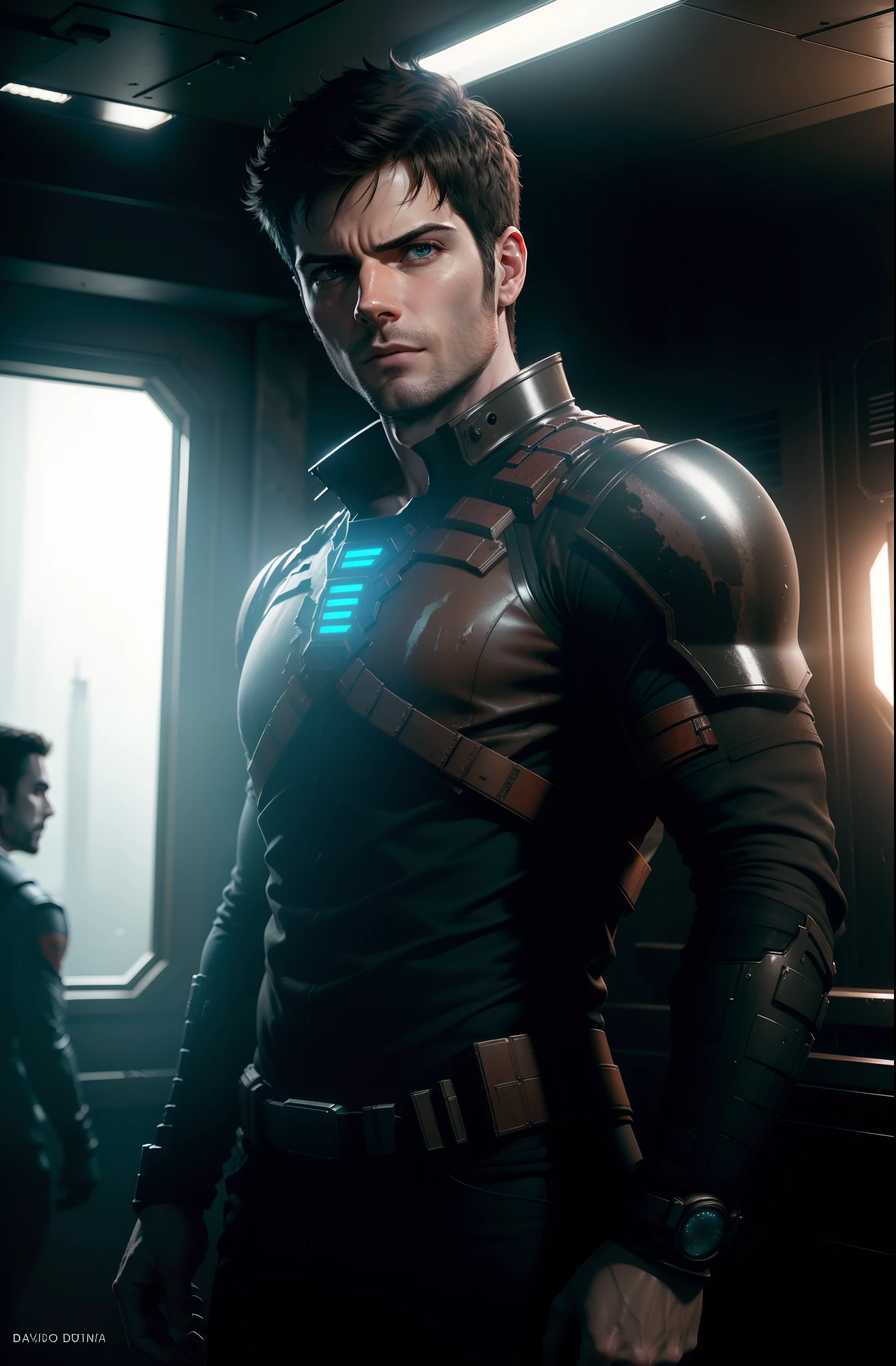 Sci Fi Horror Dead Space David Giuntoli and Amy Adams on Ishimura Haunted Ship photography, natural light, photorealism, cinematic rendering, ray tracing, the highest quality, the highest detail, Cinematic, Third-Person View, Blur Effect, Long Exposure, 8K, Ultra-HD, Natural Lighting, Moody Lighting, Cinematic Lighting