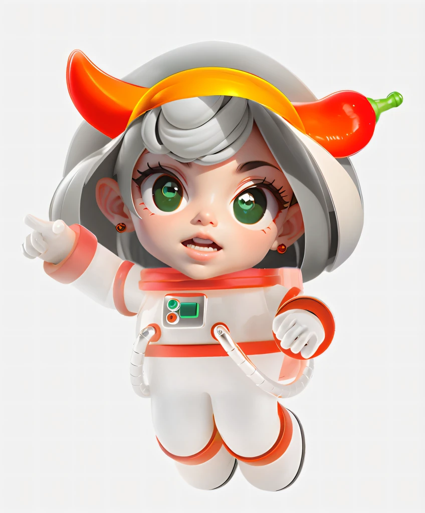 A cartoon character of a girl in a space suit,A carrot is worn on his head, portrait anime space cadet girl, render of a cute 3d anime girl, cute 3 d render, girl in space, Retrato Armored Astronauta Menina, 3 D character art, space molly, 3d character, 3 d character, Cute cyborg girl, 3 d character concept artwork, wearing spacesuit