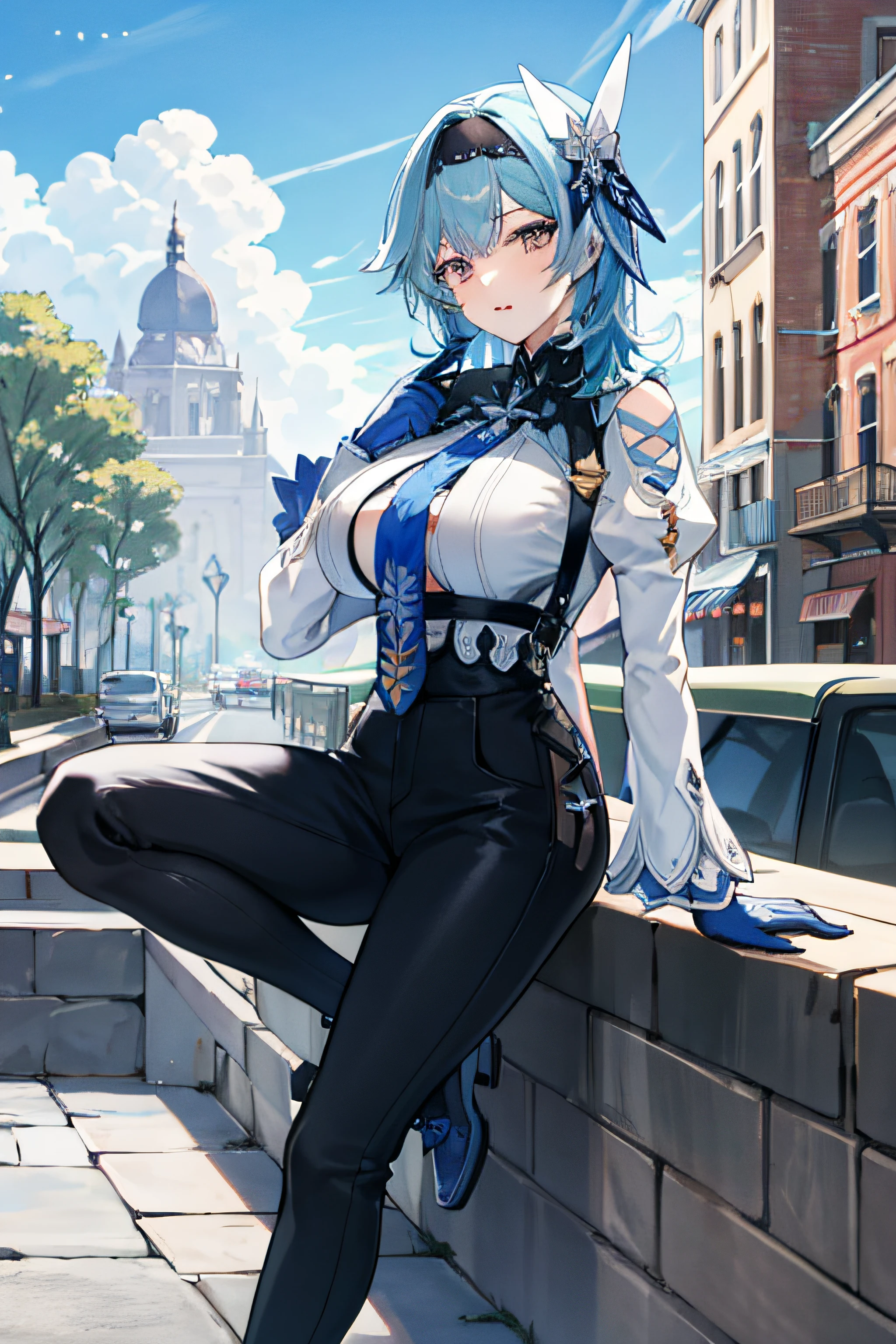 der riese,Fell on a building,Height 500 meters,immensity,Expose your feet,extremely large bosom,ultra gigantic tits,(long whitr hair,blue hair,blue hair,Yellow-purple eyes))(ssmile)(with her mouth open))(((classy girl),(Slim body)),((blue clothes)))(shorter pants))((sitted,))((Clearly drawn face))((美丽细致的眼睛,super detailed skin))((trpical garden,exteriors))BRAEK (Magazines:1.1), (Cover style:1.3), Fashionab, with dynamism, garments, posing on a, frontage, rich colourful, dyna, Background with, element in, self-assured, Expressing the, statement, fittings, A majestic, Scenes, text, Cover of a, Bold, attention-grabbing, titles, Fashionab, typeface, Catchy, titles, more big, attention-grabbing, modern day, Fashionab, focal, Fashionab,Huge mother,Fell on a building,Height 500 meters,immensity,Expose your feet,extremely large bosom,ultra gigantic tits,