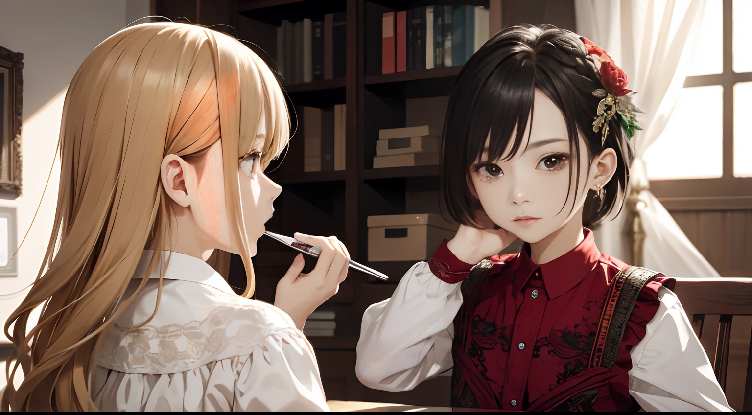 tmasterpiece,A high resolution,ultra - detailed,Adults and children quarrel,conflicted