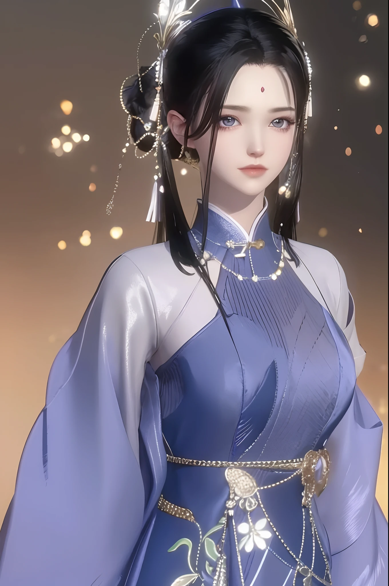 (best qualtiy,tmasterpiece:1.2),超高分辨率,realisticlying,Front lighting,Complicated details,Exquisitedetailsandtextures,(1girll),独奏,The upper part of the body,red color Hanfu,Petal pattern,Nice big eyes,Red dress,beauitful face,facing to audience,Streamers,gossamer,(年轻),Facial highlights,Detal Face,tear-mole,white skinned,Silvery hair,High ponytail,looking at viewert,largeeyes,(Openwork pattern),耳Nipple Ring,slimfigure,white backgrounid,correct hand,profesional lighting,photon maping,Radio City,physically-based renderingt