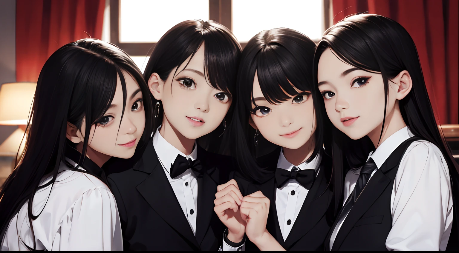 tmasterpiece,A high resolution,ultra - detailed,pupils,Os amigos,Encourage each other,good friends