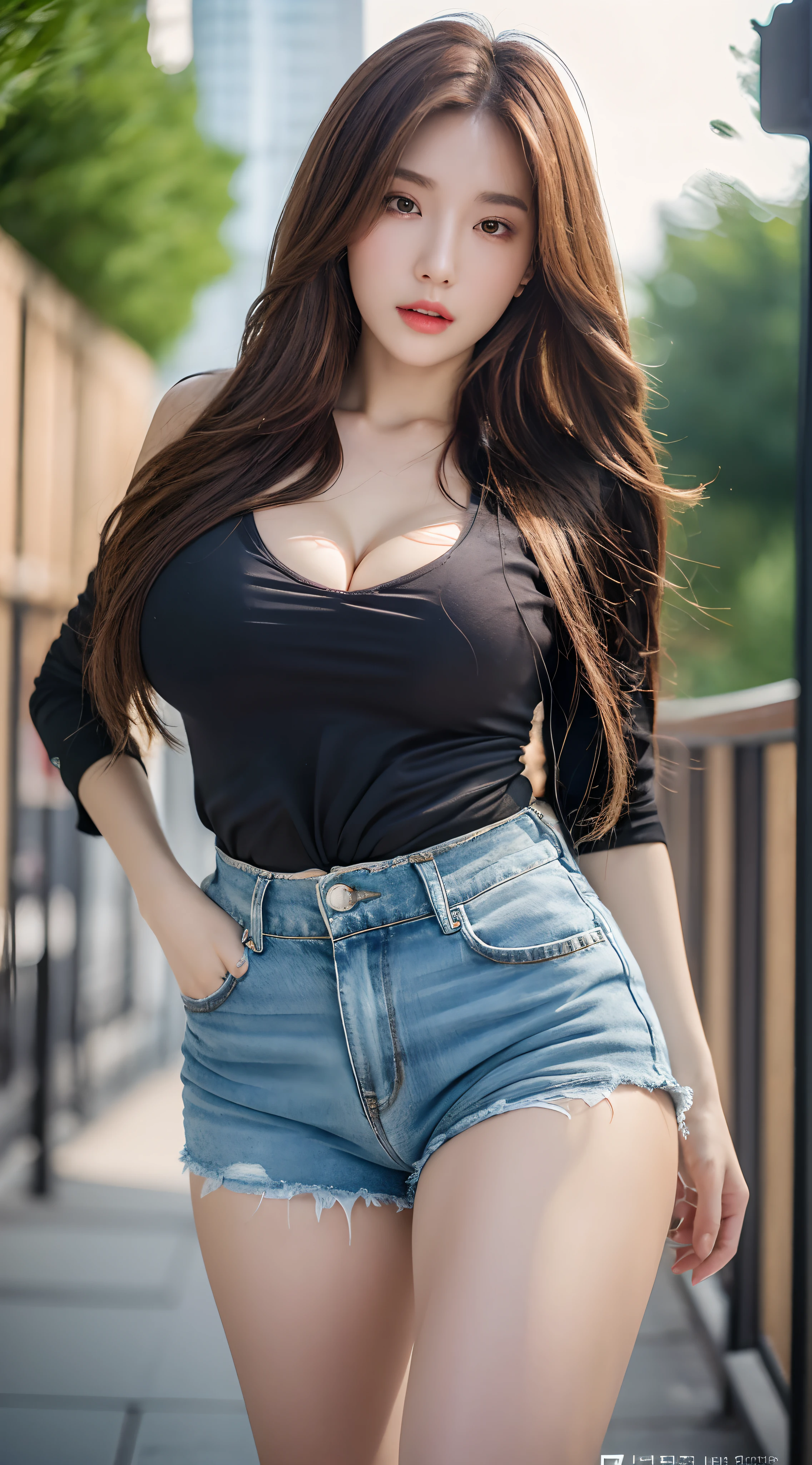 deep v big breasts,Leakage left and right half milk