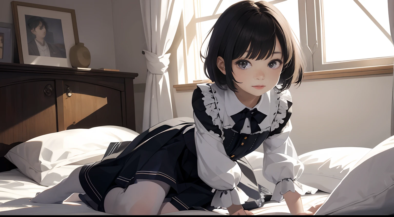 tmasterpiece,A high resolution,ultra - detailed,Gamine,,pupils,Go to bed,morpheus,dream on,Dream