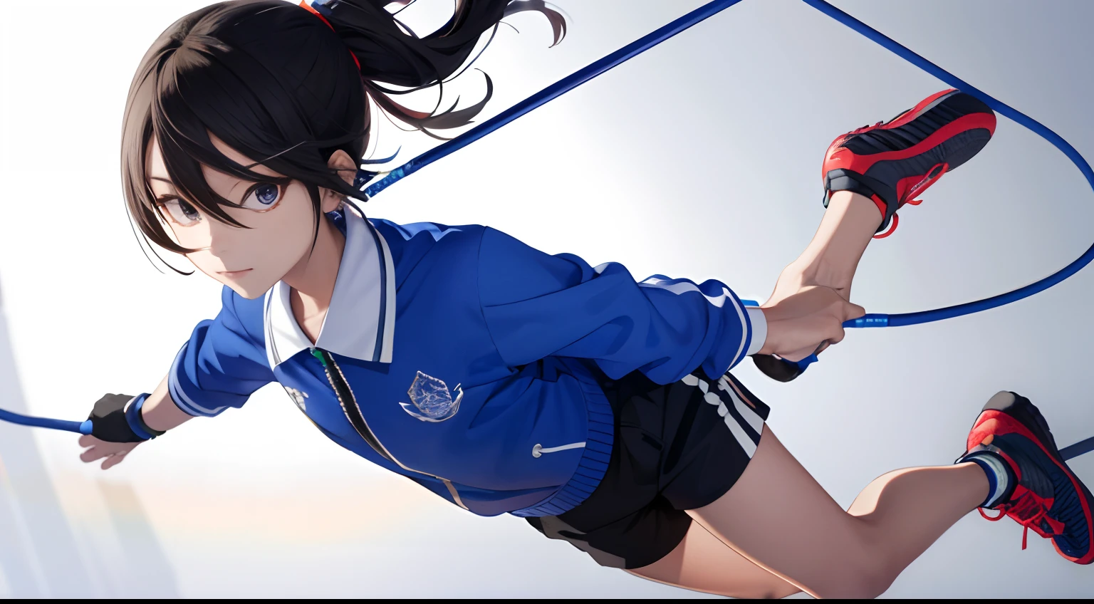 tmasterpiece,A high resolution,ultra - detailed,jump rope,pupils