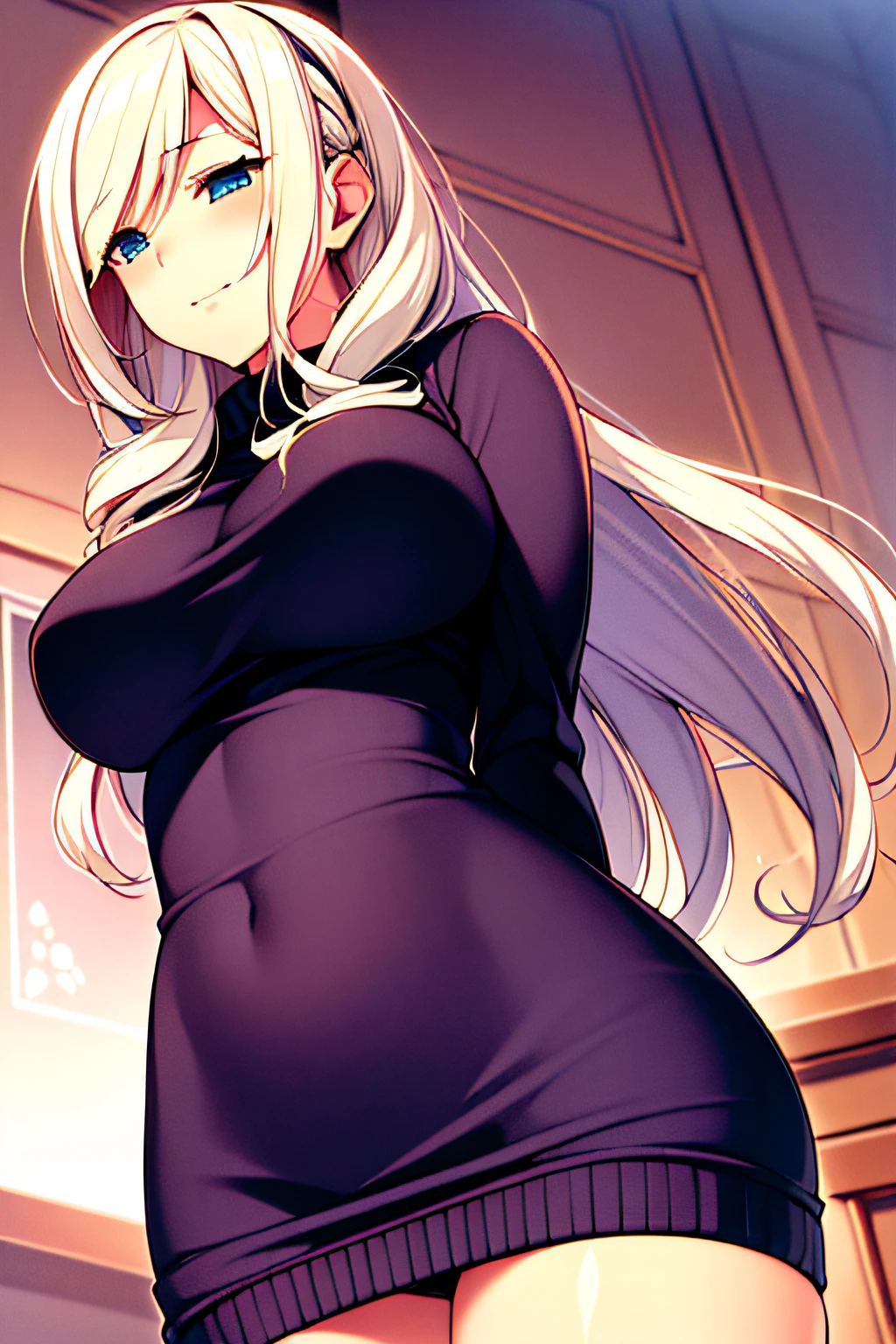 (((Best quality))), ((Ultra-detailed)), ((illustration)), ((Disheveled hair)), ((frilld)), (1 girl),(Solo),Sweaters