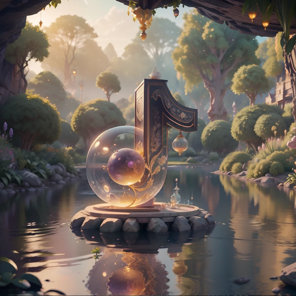 Masterpiece，（(Thousand pure glass,Shine：1.2，（Transparent：1.3),The sheen)),Best quality;（pixar-style：1.4)，（In a cave，At night，The kingdom of Zhou is surrounded by glowing plants，Flowers，Flying fireflies，Fire)(Ultra detailed，Aesthetic，Beautiful composition is rich，vivd colour，volumetric soft light)4K，Reflection in the water，water ripple Inspired by Alice in Wonderland，magic，Fairy tales，illusory engine，rendering by octane，cuteness render，a 3D render，Adobe Photoshop， Awesome beauty