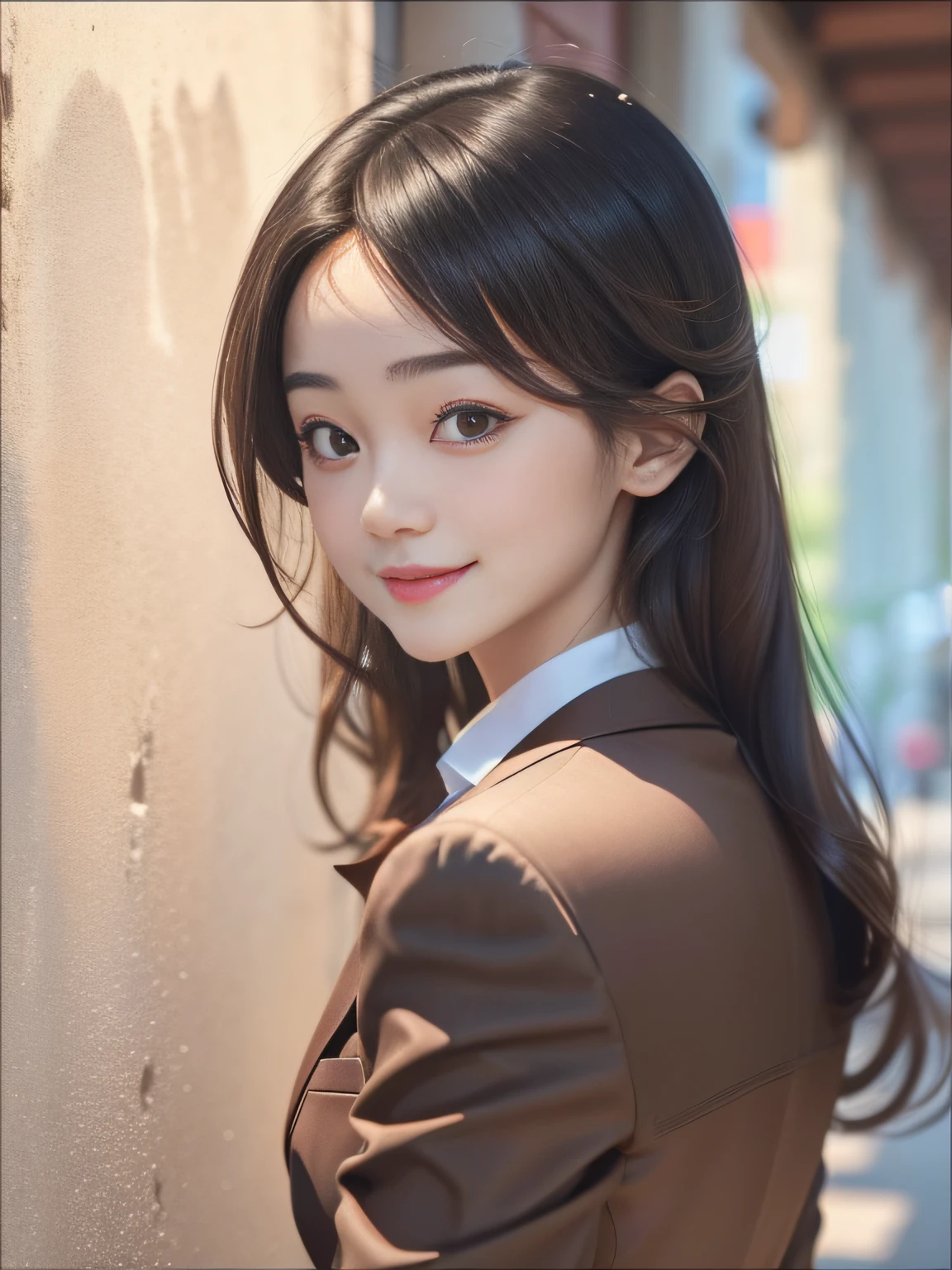 Real, Photo, {Realistic}, {incredibly_absurderes}, Bust, Transparent_Background：2.5, {Girl},ChineseGirl：1.3， Medium hair, Brown hair, Cute face, Light smile, Beautiful detailed eyes, Brown eyes, Medium breasts, Wear a suit, realisticlying, Masterpiece, Best quality