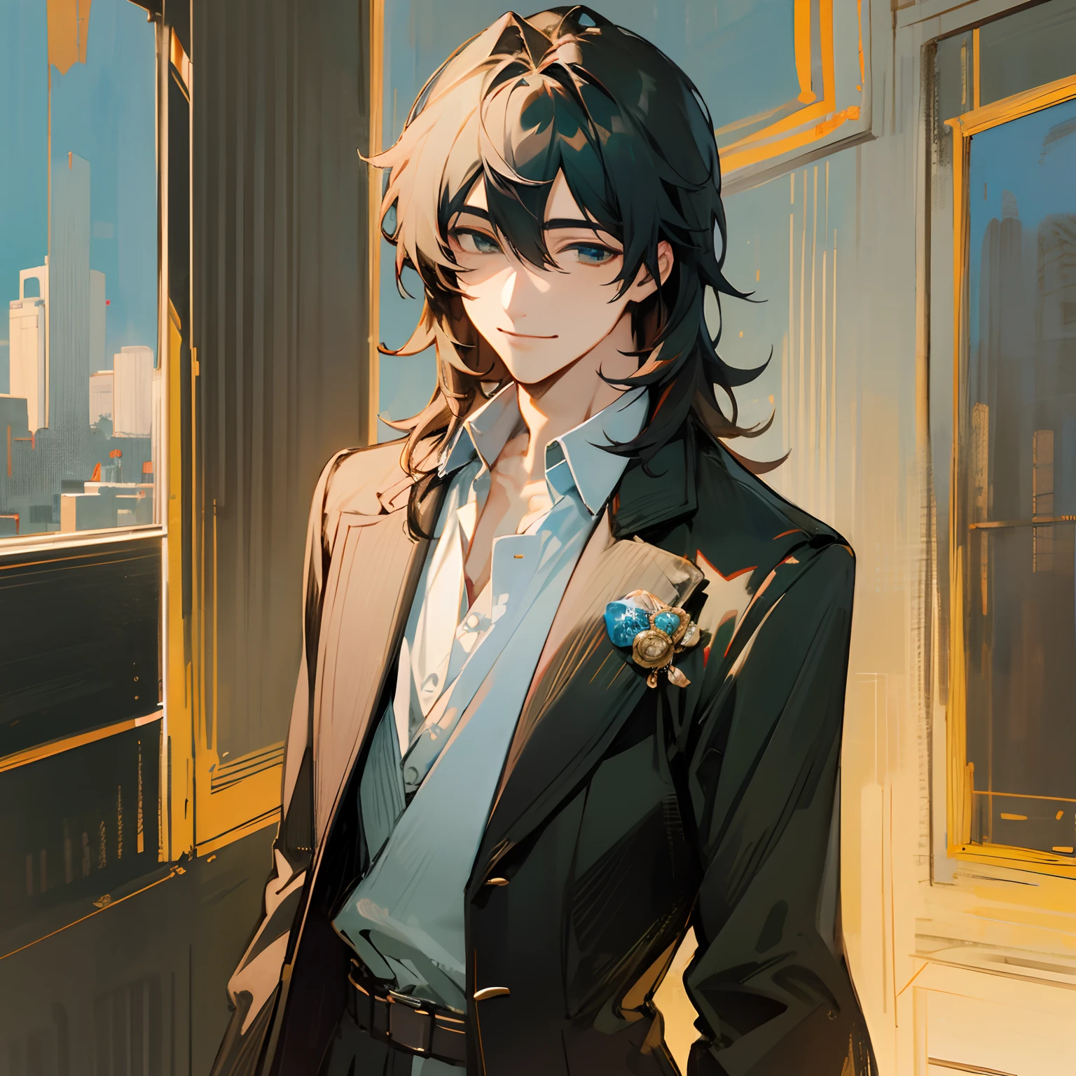 Women's men,The smile is bright,Tall and handsome。