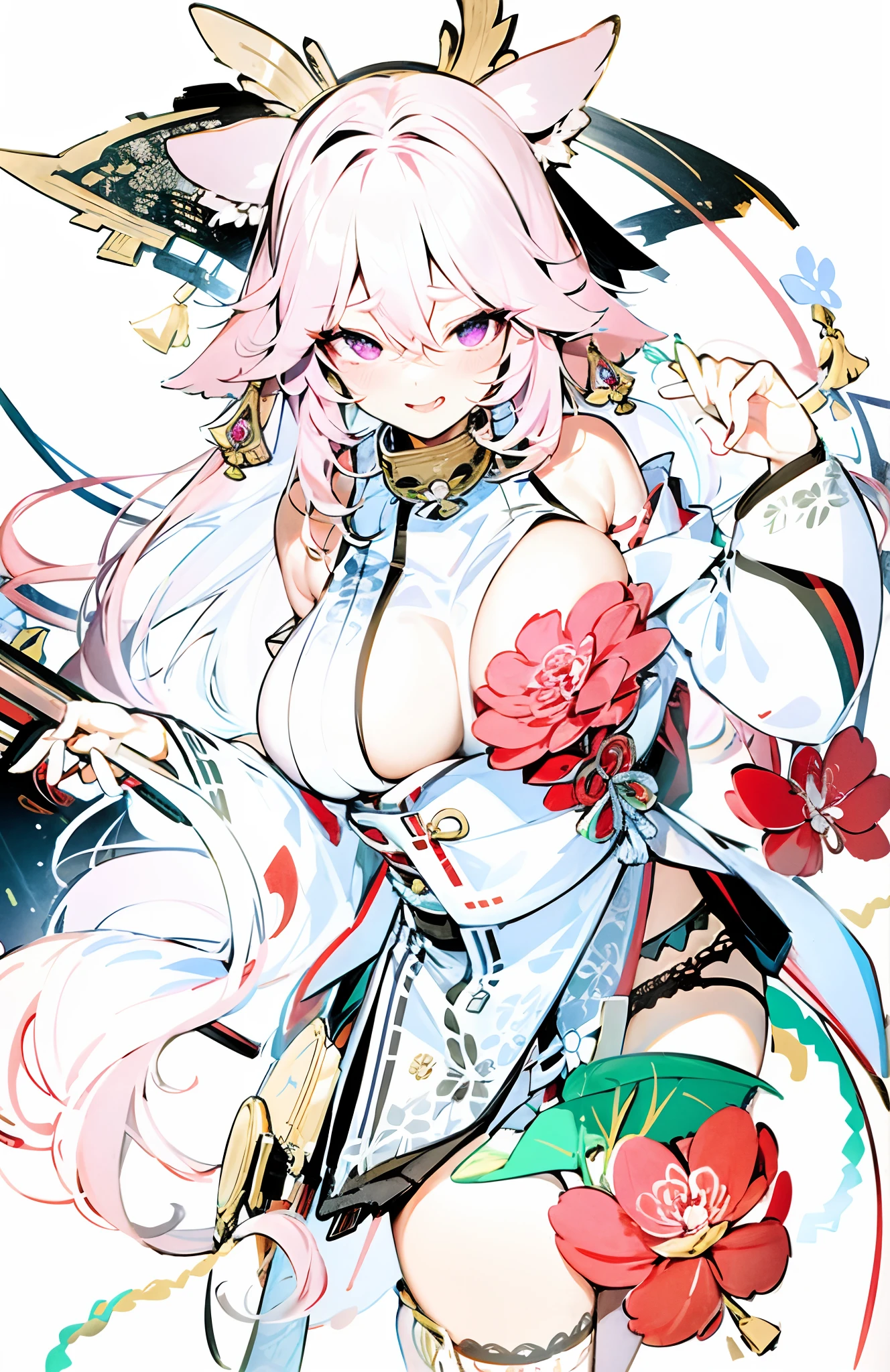 tmasterpiece, Best quality at best, 1girll, 独奏, long whitr hair, nedium breasts, looking at viewert, ssmile, By bangs,big cleavage breasts, hair adornments, red eyes, mitts, shift dresses,((4K,Masterpiece,Best quality)), beauitful face,Hair accessories,独奏,looking at viewert,ssmile,Shut your mouth,cparted lips,hair adornments,choker necklace,jewely,long whitr hair,耳Nipple Ring,Chinese outfit,ultra - detailed,The inserts are very delicate and beautiful,dynamic angle,floatking,美丽细致的眼睛,Detailed light,Large chest,爆乳,big assa,Floating hair,glowing light eyes,比基尼,Hood cloth,Lace lingerie big breasts,Blushlush,1个Giant Breast Girl,Lace lingerie big breasts,Lace lingerie big breasts,Kizi,Animal ears,Armpits,Blushlush,Fox ears,Hair between both eyes,long whitr hair,looking-at-viewer,Pink hair,独奏,separate,outstretched legs,Very long hair,Yae_SakuraNS,(Yae Miko) 1 rapariga,Yae Miko,A pink-haired,The barefoot,Solitude,the feet,Purple eye,long whitr hair,japanses clothes,looki at viewer,Animal ear,A sole,Toes,jewely,Lie down,Blushlush,ssmile,leges,hindquarters,On the back,and the tongue sticks out,the original god,holding a pudica pose, nogami, Head down, passionate pose,;Open mouth, Brace your hands on the ground,Pose behind you,holding a pudica pose,