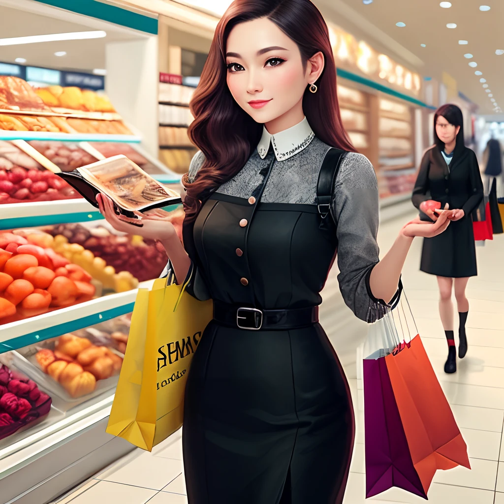 Beautiful lady shopping lady
