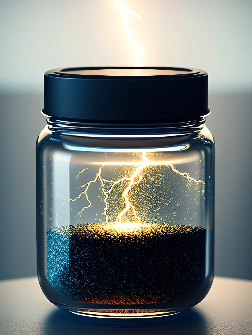 An entire universe contained inside of a glass jar, super realistic, hyper detailed, dramatic lightning, 4k