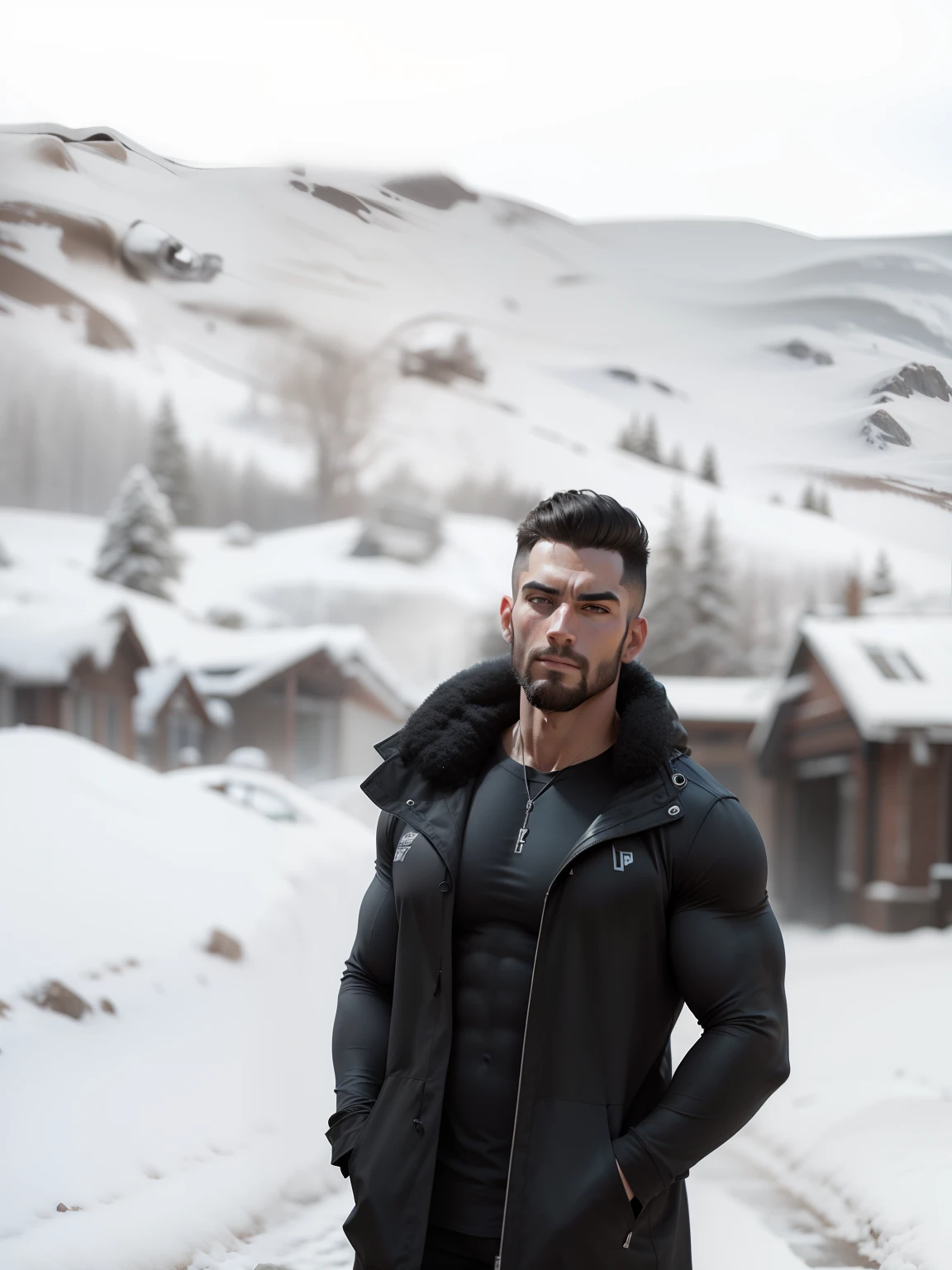 Bodybuilder, realistic face, 2k, realistic background