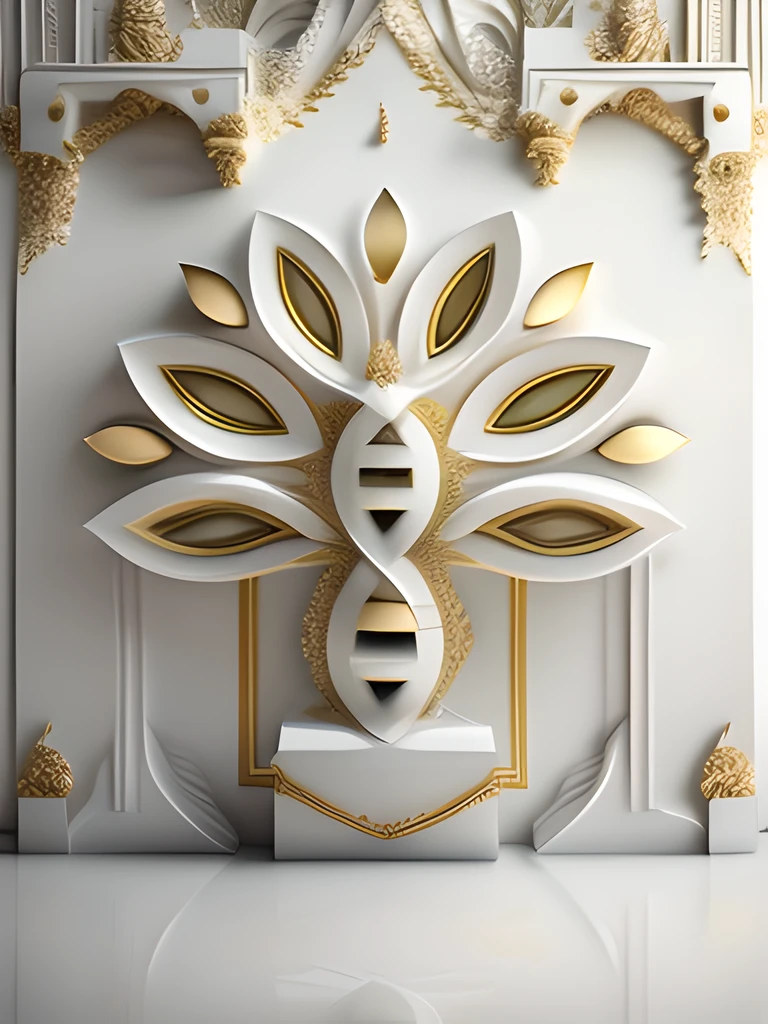 white jade,Gold border,palaces,photography of,3D,detail-rich