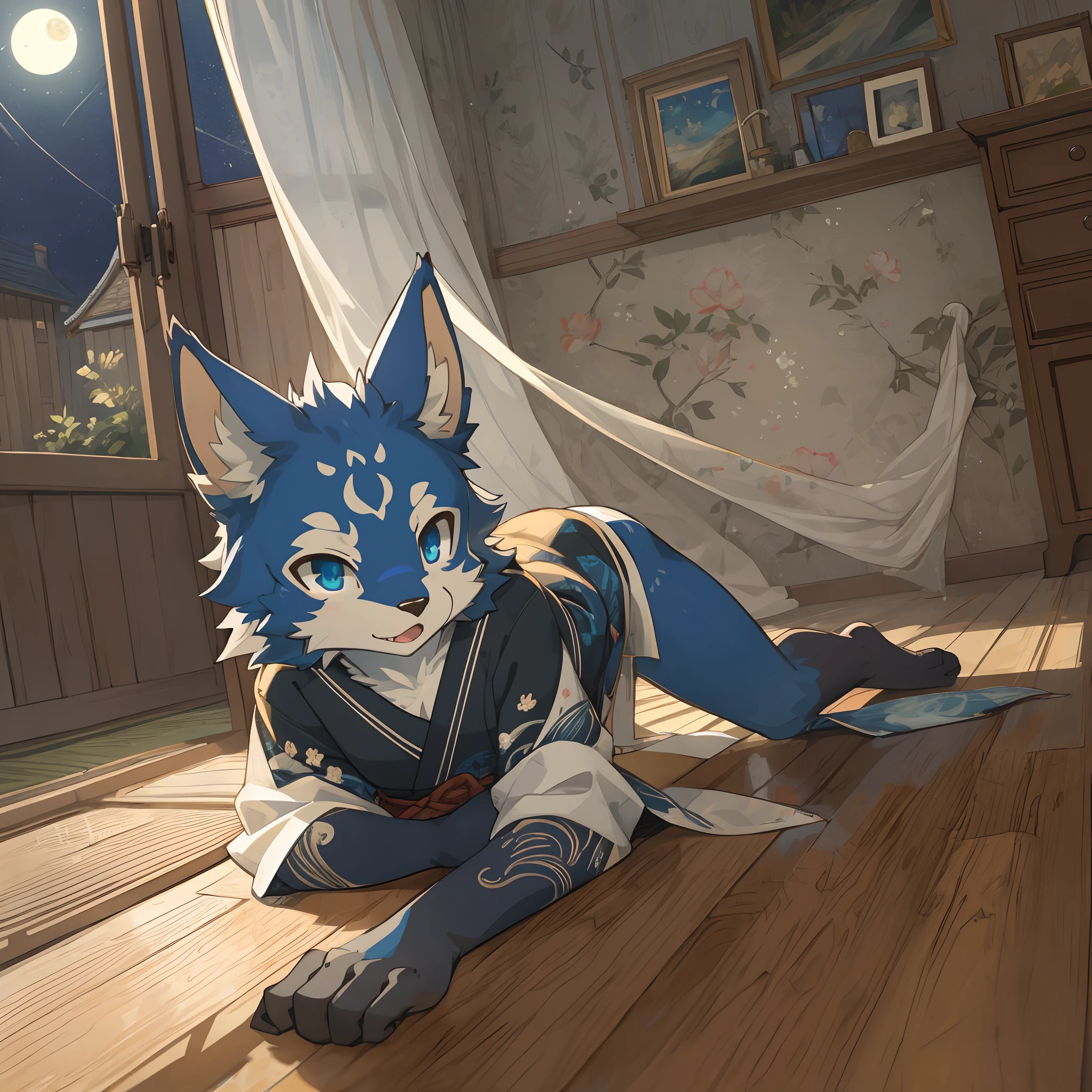 top quality, best quality, High-quality illustrations, masterpiece, super high resolution, detailed background, night, japanese house, peeling wallpaper, deteriorated furniture, window, swaying curtains, moonlight, footprints on the floor, enigmatic presence, 6+boys, 6+girls, absurdres(highly detailed beautiful face and eyes)perfect anatomy, expression, good lighting(kemono, furry anthro)assorted poses, dynamic angle,