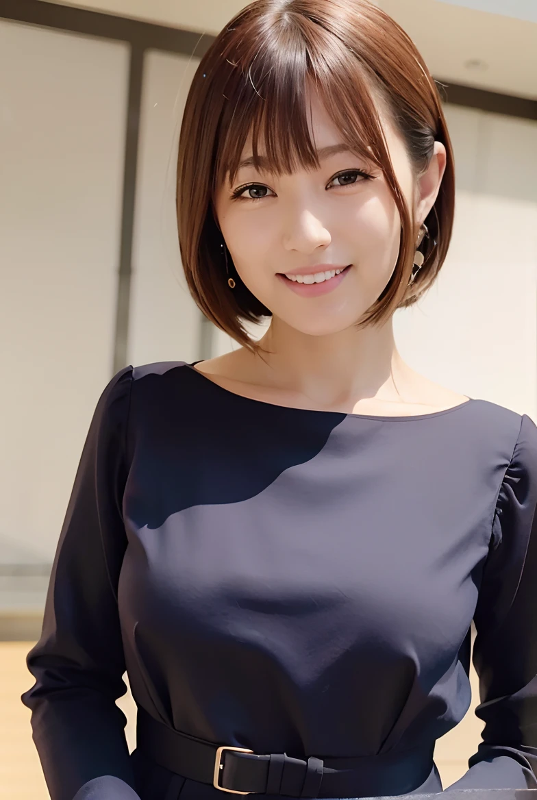 Cethy Dress、fukada kyoko、a smile、looking at the viewers、