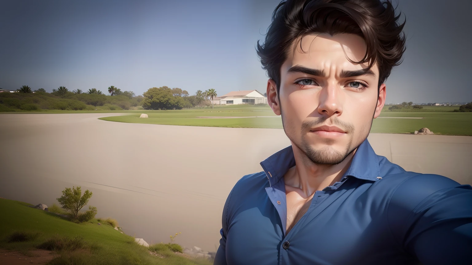 Dont change face.change backround handsome boy body build.8k