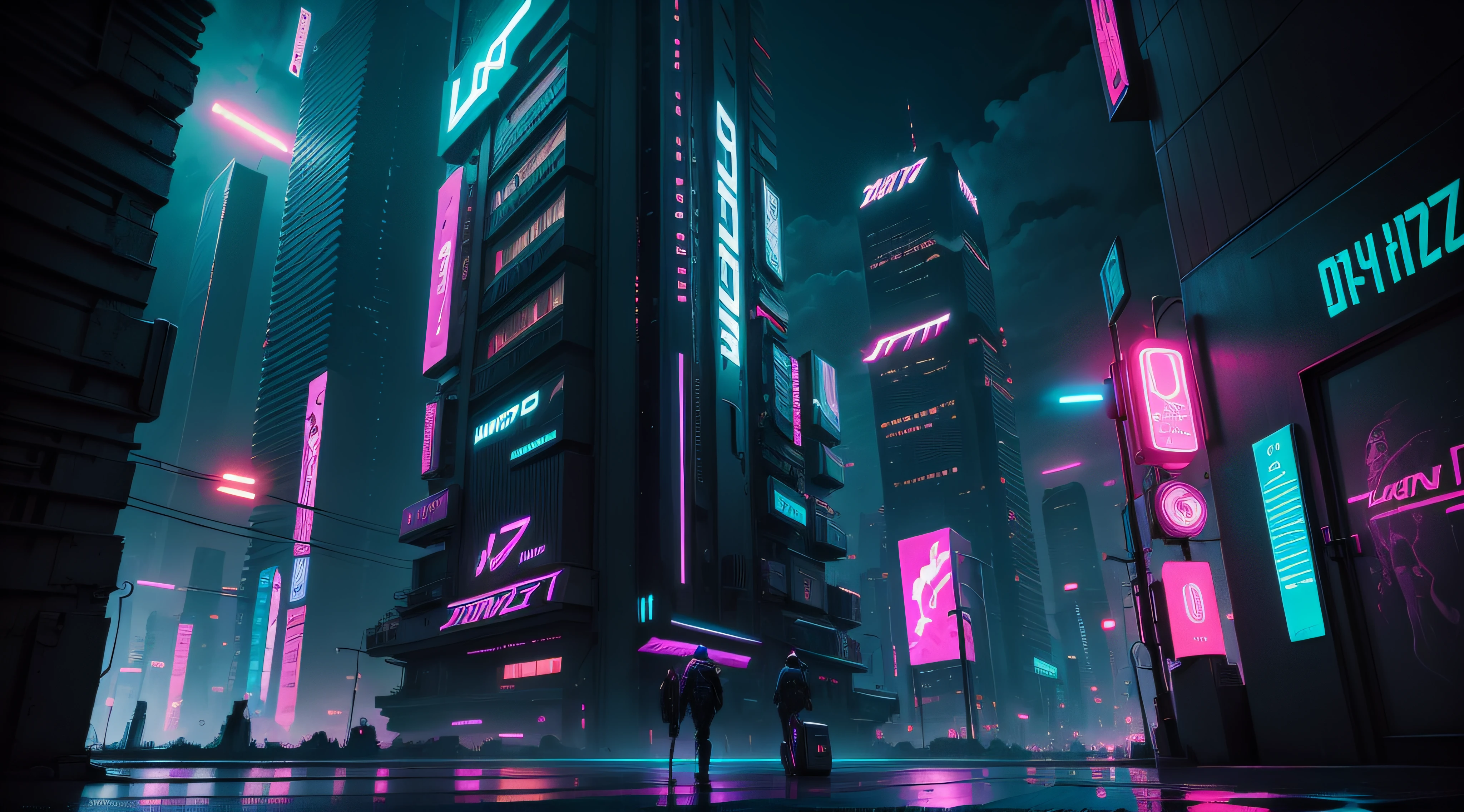 logo lapiz, cyberpunk, art, lapiz, brush, city, neon