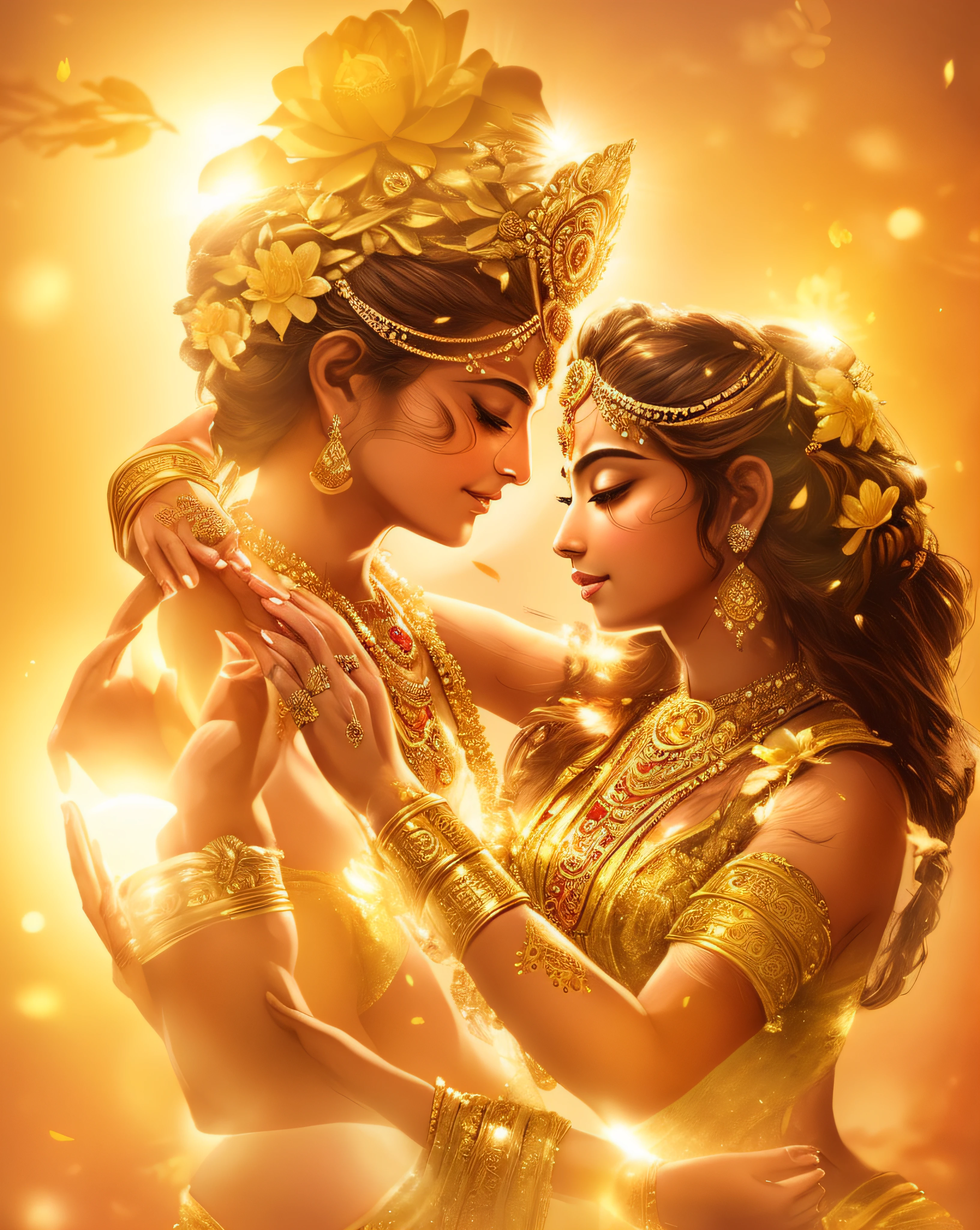 Beautiful Indian goddess dancing with both hands, body with four arms, elegant beauty, gilded lotus princess, a beautiful fantasy queen, ancient Indian princess, ((beautiful fantasy queen)), goddess. Extremely high detail, portrait of beautiful goddess, princess of ancient Asian dynasty, Indian goddess of wealth, beautiful goddess, ancient Chinese beauty