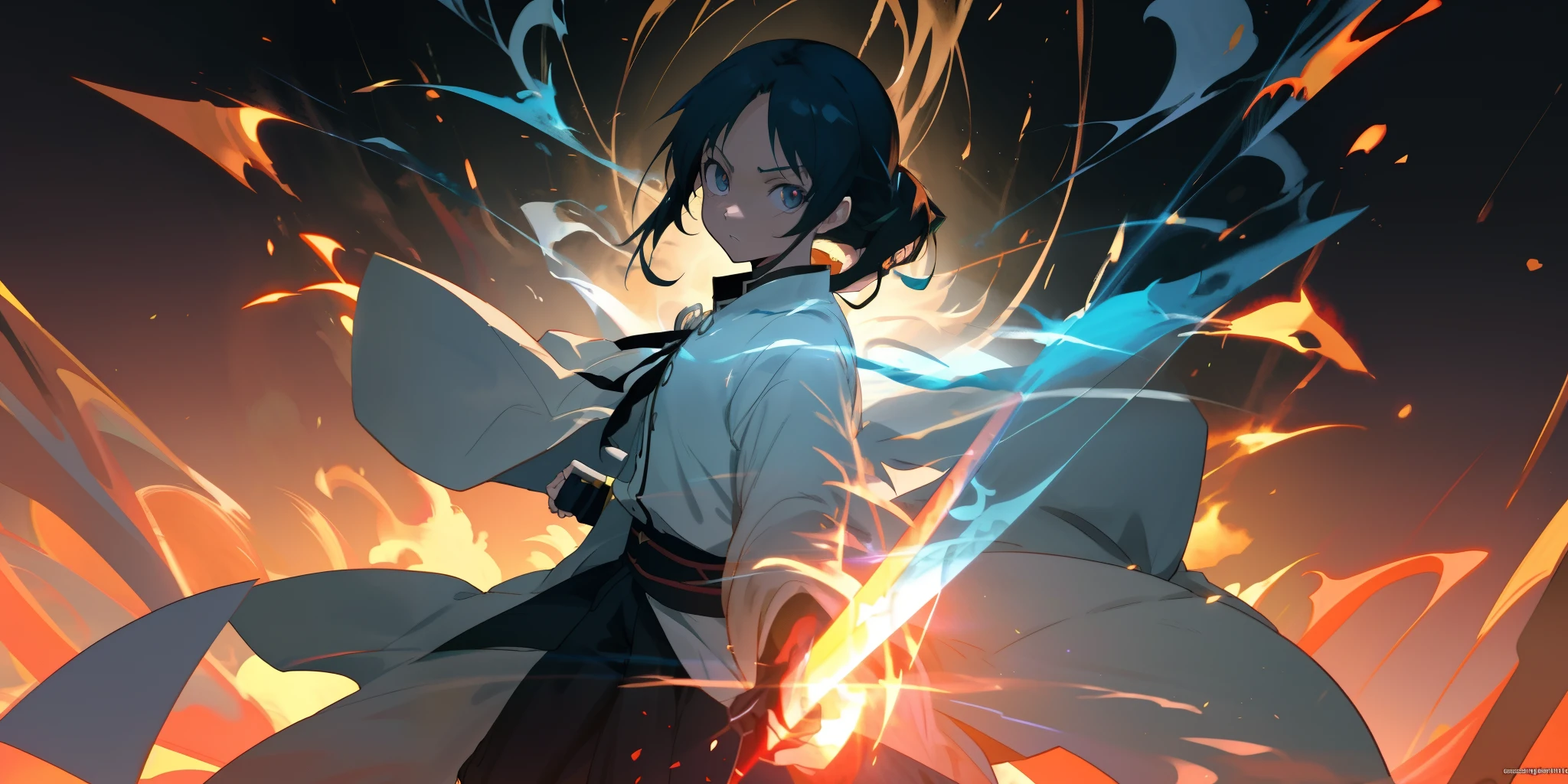 Anime girl with sword in fire and flame in background, Badass anime 8 K, style of anime4 K, 4k manga wallpapers, 4K anime wallpaper, demon slayer rui fanart, Anime art wallpaper 8 K, Anime wallpaper 4 k, Anime wallpaper 4K, demon slayer artstyle, Anime epic artwork, Anime art wallpaper 4 K, Anime art wallpaper 4k