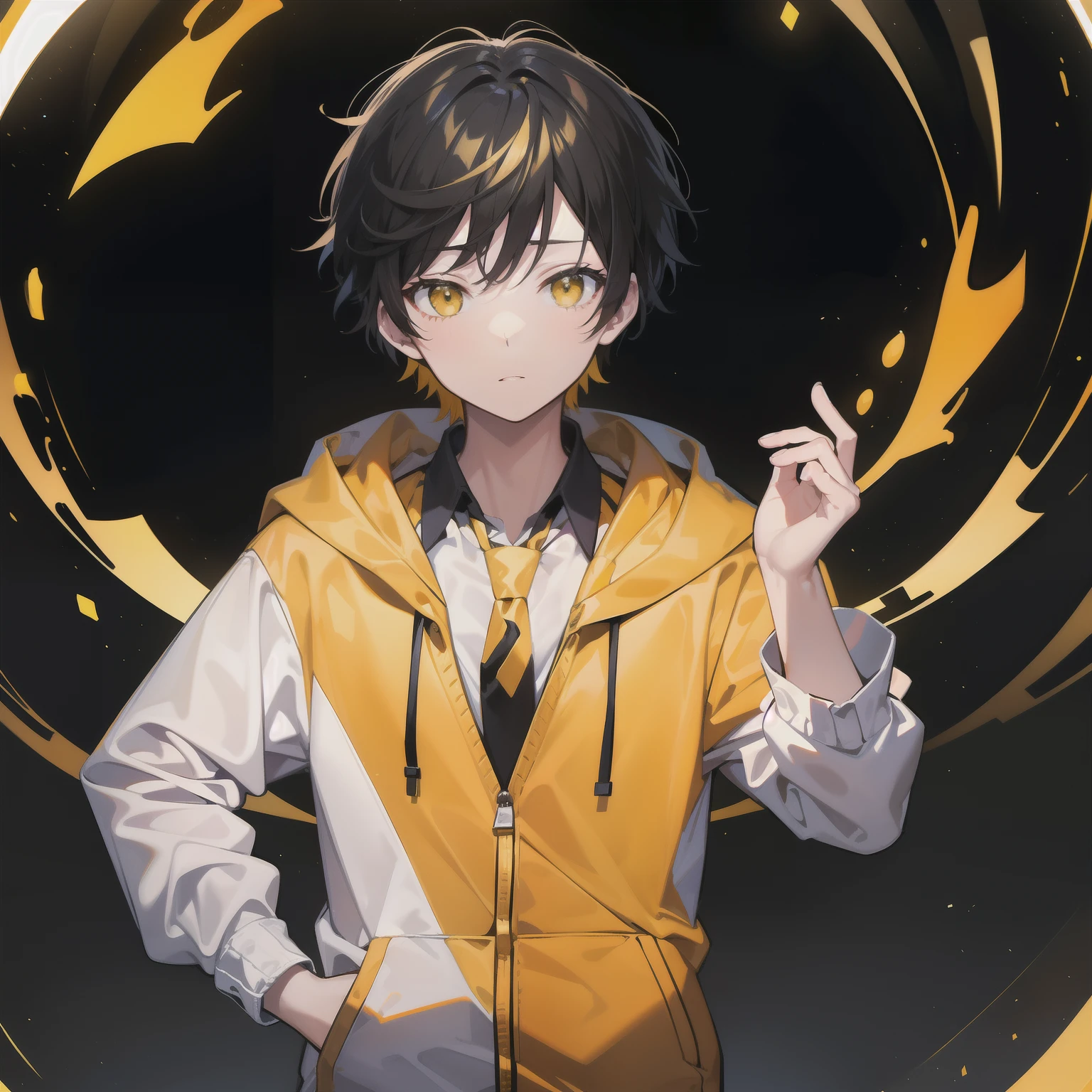 Yellow tie、 Yellow monochromatic