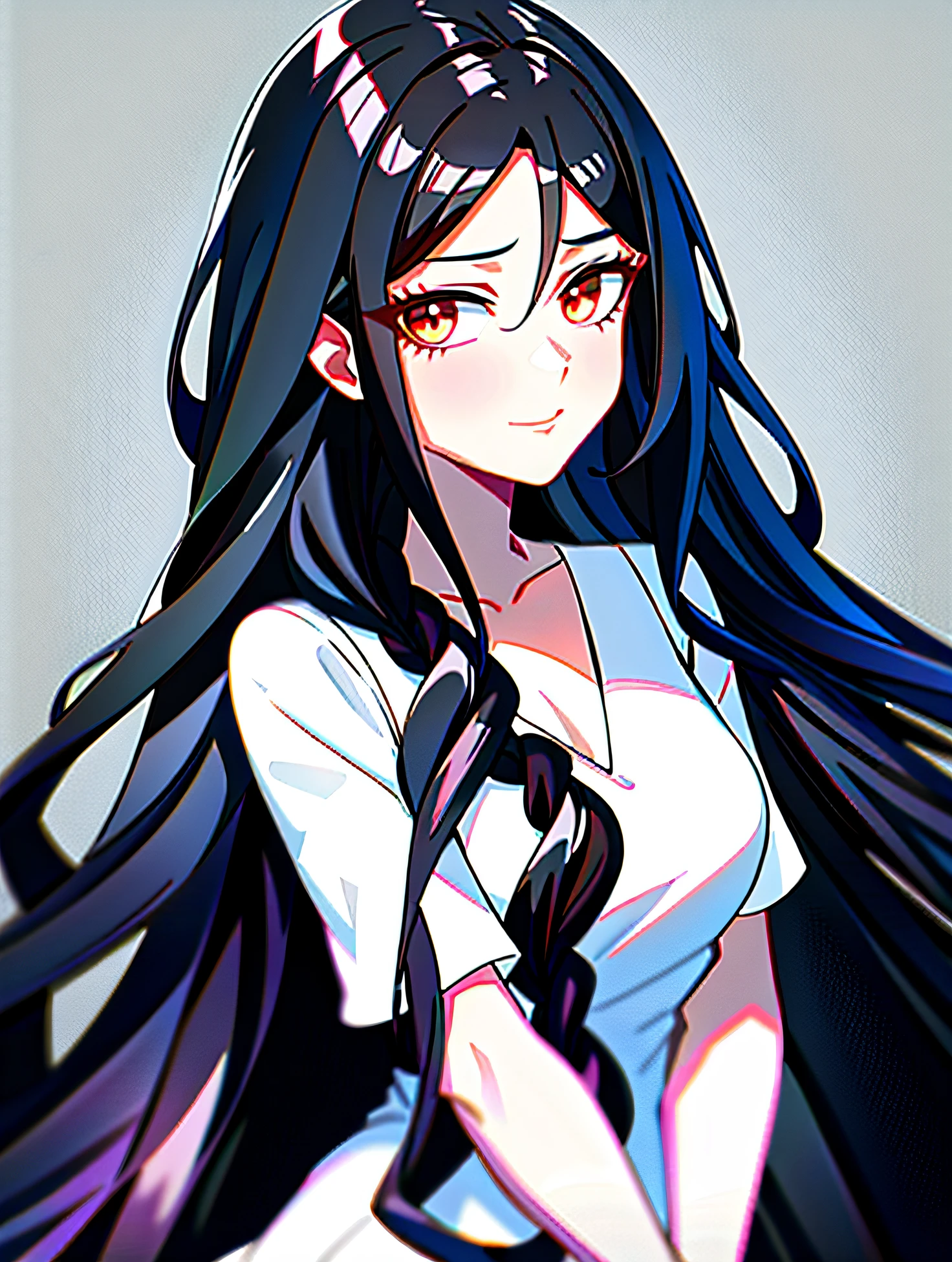 a close up of a woman with a long hair wearing a dress, With long hair, with long coiled hair, Long, Wavy black hair, Anime girl with long hair, Long wavy black hair, Bright dark wavy curls, long wavy dark hair, ulzzangs, With long black hair, Black wavy hair, dynamic wavy hair, Wavy black hair, Long wavy black hair