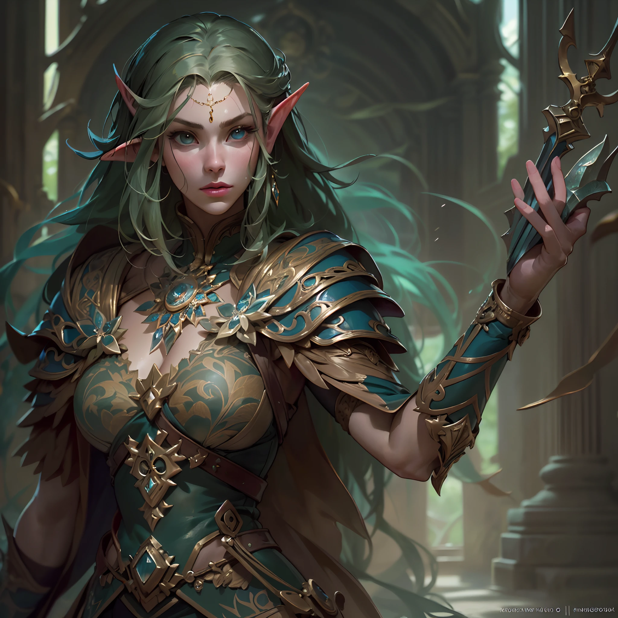 high details, best quality, 8k, [ultra detailed], masterpiece, best quality, (extremely detailed), dynamic angle, ultra wide shot, photorealistic, fantasy art, dnd art, rpg art, realistic art, a wide angle picture of an epic female elf, ready for battle  (intricate details, Masterpiece, best quality: 1.6) , full body, [[anatomically correct]]  (intricate details, Masterpiece, best quality: 1.6) casting magic spell (intricate details, Masterpiece, best quality: 1.5), [colorful magical sigils in the air],[ colorful arcane markings floating] (intricate details, Masterpiece, best quality: 1.6), holding a [sword] (intricate details, Masterpiece, best quality: 1.6) holding a [sword glowing in red light] (intricate details, Masterpiece, best quality: 1.6). in fantasy urban street ( (intricate details, Masterpiece, best quality: 1.6), a female, beautiful epic female elf, wearing elven leather armor (intricate details, Masterpiece, best quality: 1.3), wearing colorful cloak, flowing cloak, high heeled leather boots, ultra detailed face (intricate details, Masterpiece, best quality: 1.6), small pointed ears, thick hair, long hair, dynamic hair, fair skin intense eyes, fantasy city background (intricate details, Masterpiece, best quality: 1.6), sun light, backlight, depth of field (intricate details, Masterpiece, best quality: 1.3), high details, best quality, highres, ultra wide angle