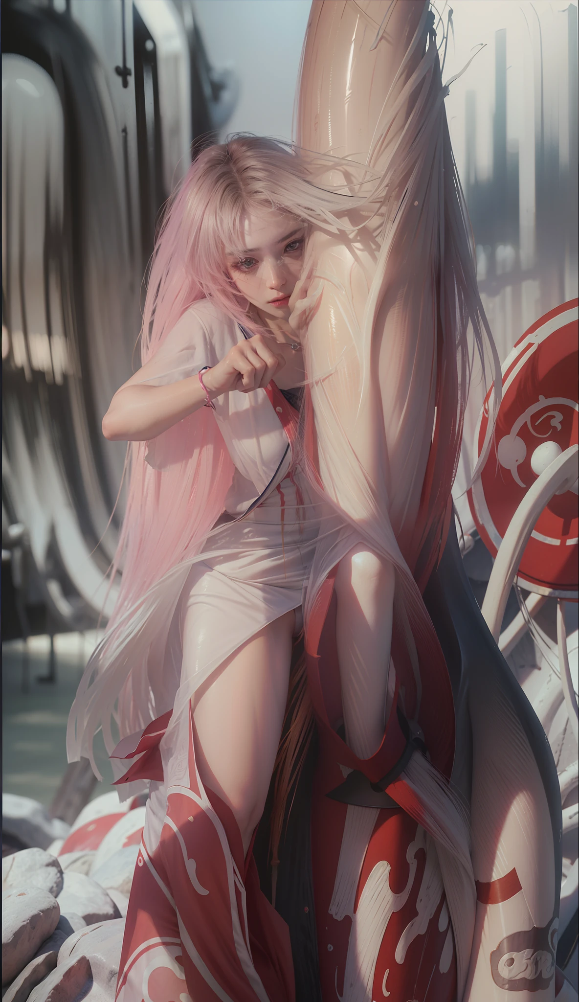 Sakura, ((masterpiece))), (((best quality))), ((ultra-detailed)), (hyper-realistic), (highly detailed CG illustration), cinematic light, photorealistic,