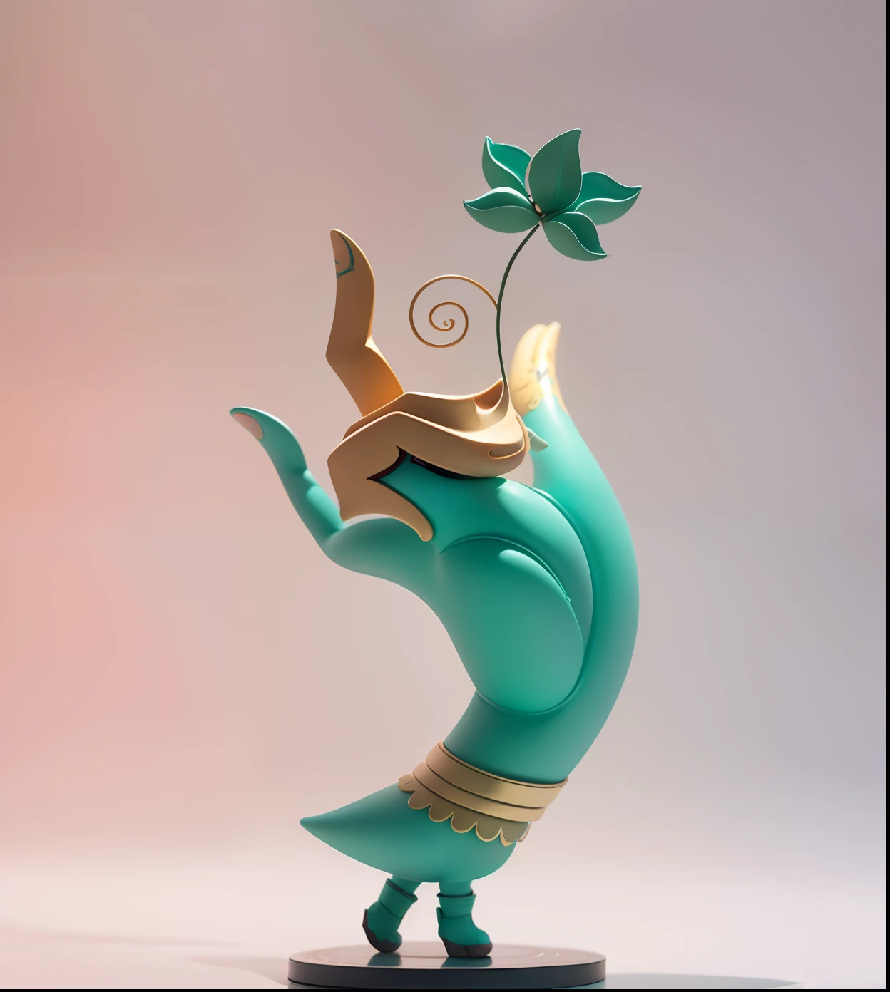 Surrounded by elements of the birthday dragon, teenager in traditional Chinese costume, cute 3D rendering, vinyl toy figurine 3D rendering stylized dragon
