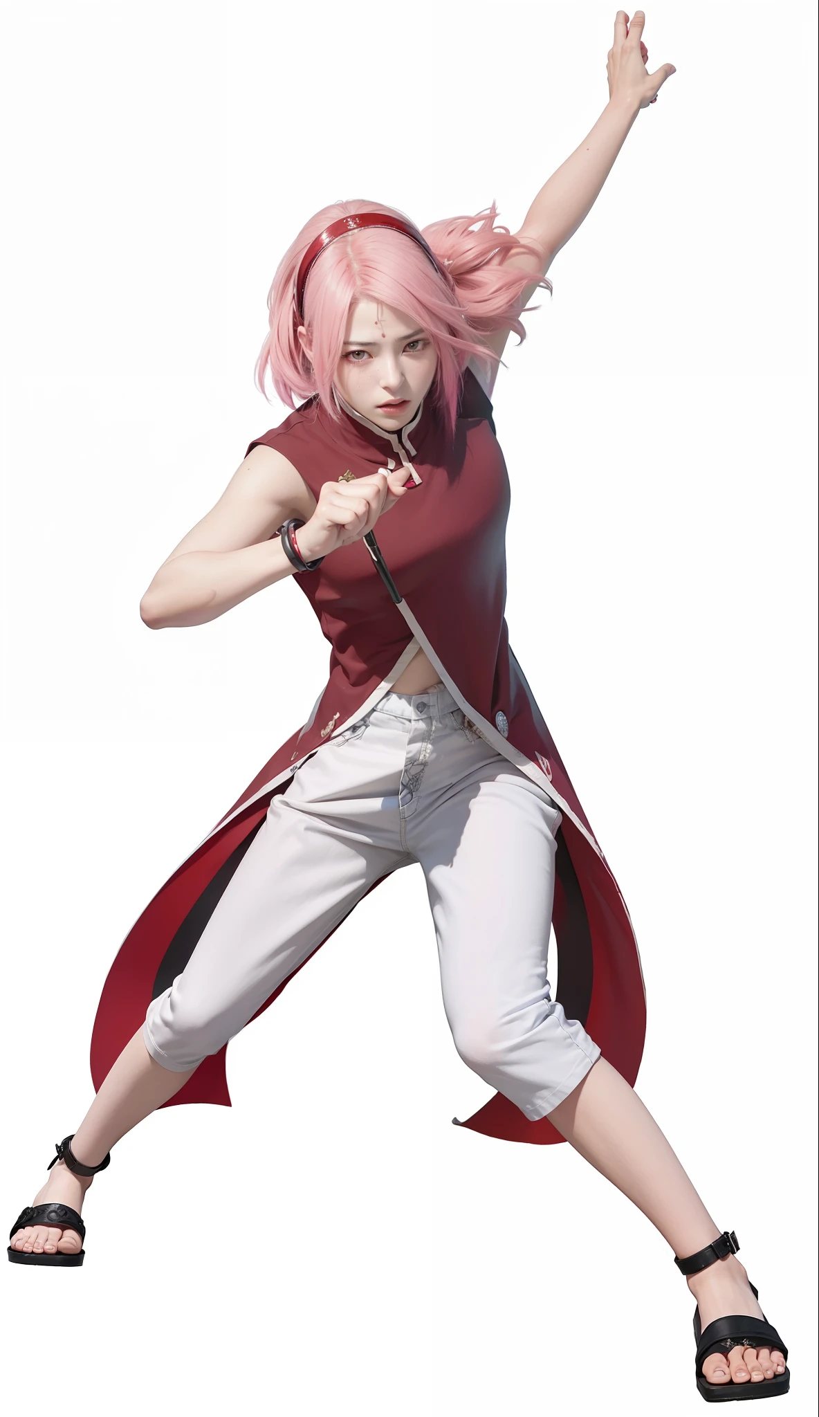 ((masterpiece))), (((best quality))), ((ultra-detailed)), (hyper-realistic), highly detailed), cinematic light, photorealistic, uchiha itachi and haruno sakura. as ONE king and ONE queen intricate and detailed