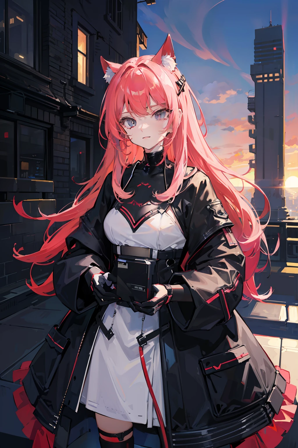 (nvinkpunk: 1.2) (snthwve style: 0.8) Corvette, light wave, sunset, complex and elaborate design