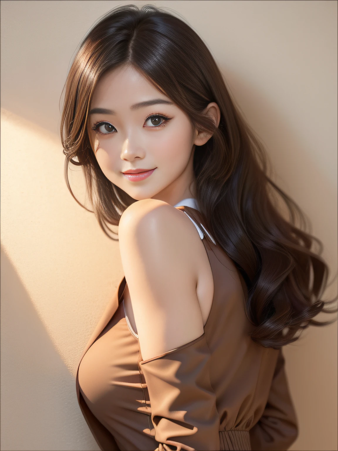 Real, Photo, {Realistic}, {incredibly_absurderes}, Bust, Transparent_Background：2.5, {Girl},ChineseGirl：1.3， Medium hair, Brown hair, Cute face, Two-thirds of the face is on the side，Light smile, Beautiful detailed eyes, Brown eyes, Medium breasts, Wear a suit, realisticlying, Masterpiece, Best quality