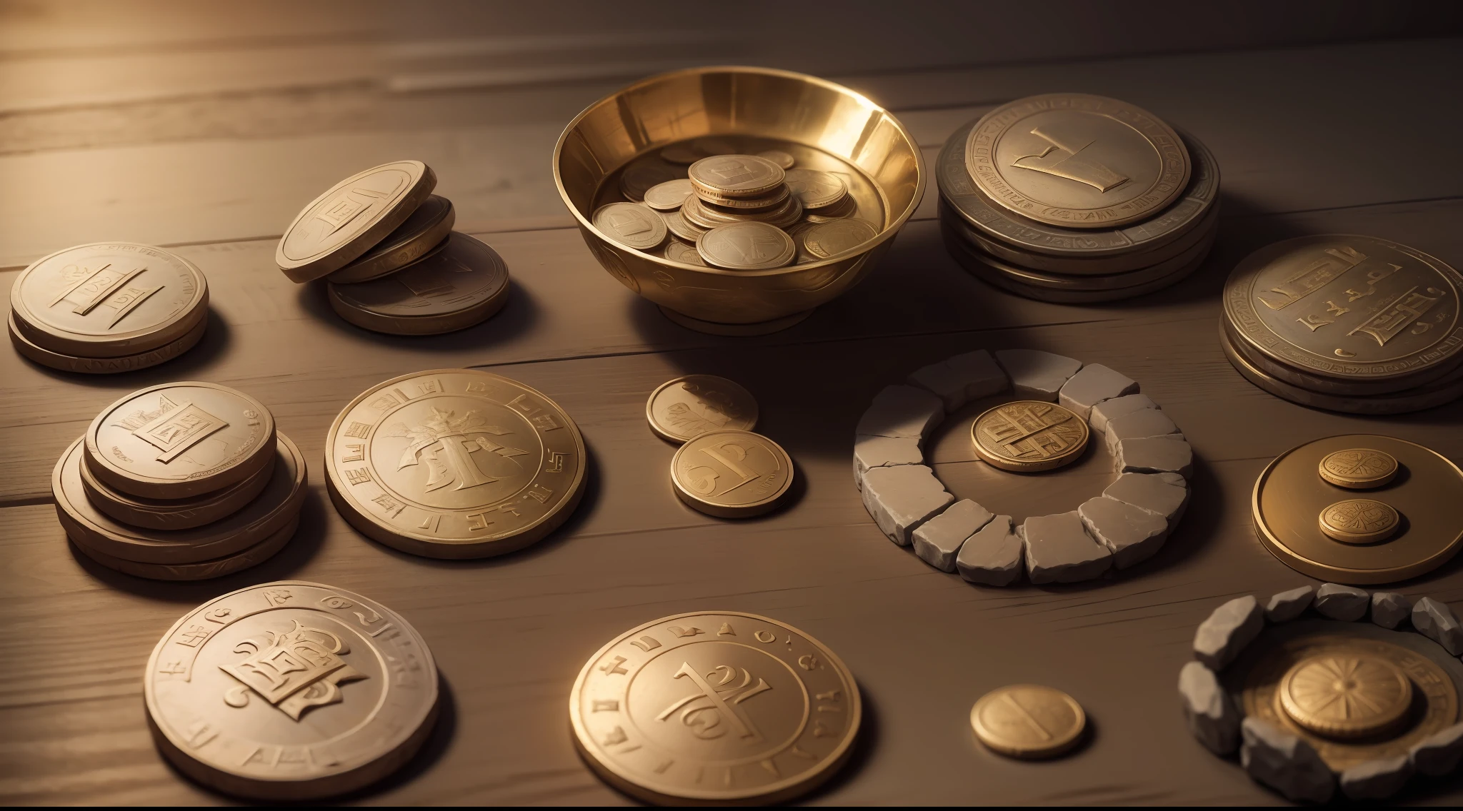 Ancient Greek and Roman coins, reminding us to learn from history's wisdom
