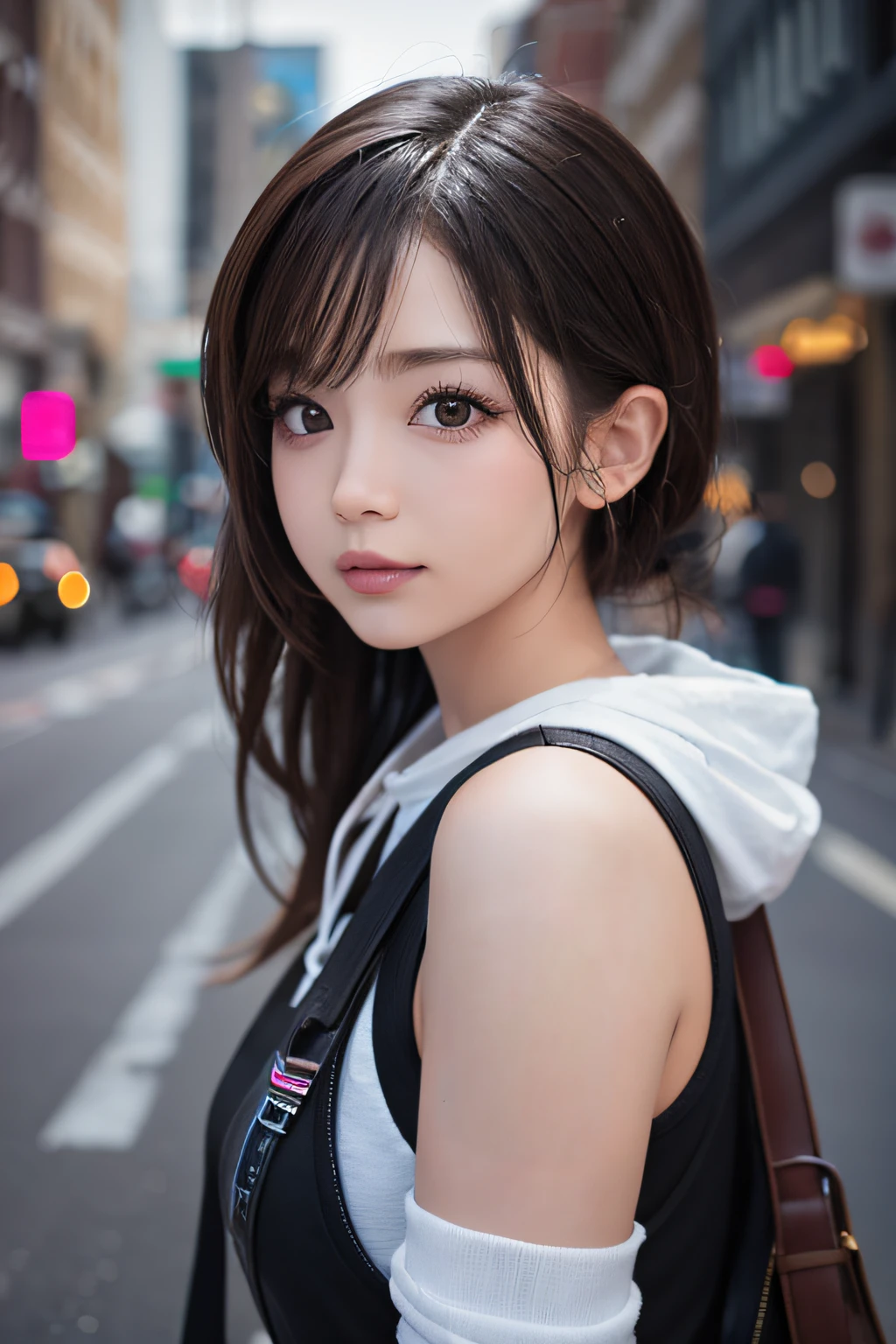 cute girl photo realistic 4k