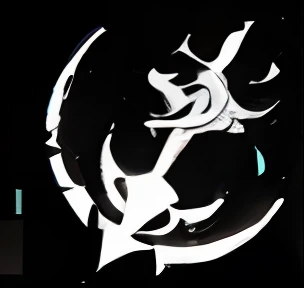 Silhouette icon,Draw an oblique arrow,Forcefully inserted in the silhouette of the moon shape,The arrow is decorated with a star,Black and white outline icon,