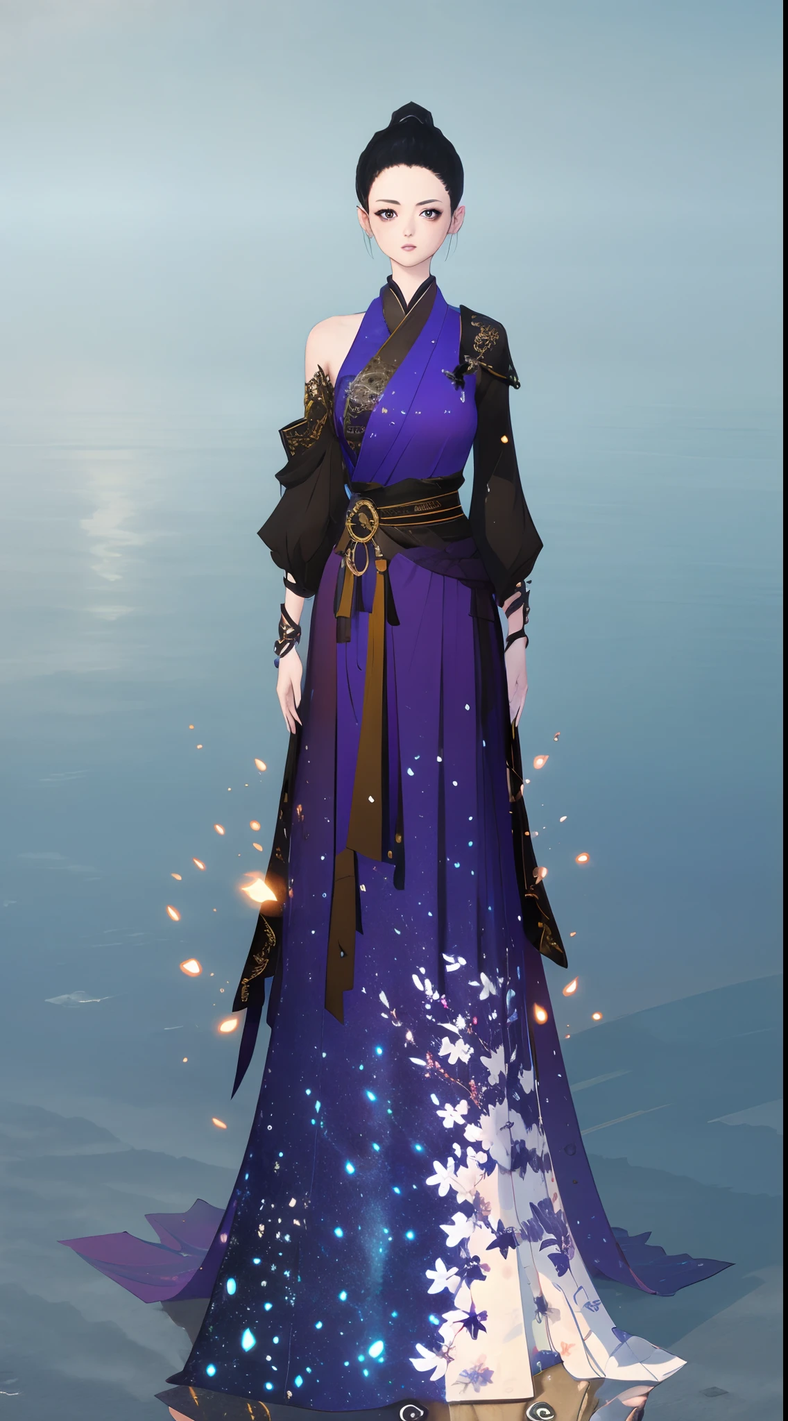 1 woman(Clear face)、Full body standing painting,独奏,Gorgeous purple dress,Transparent background,Game character costume design,high detal,cinematic colorgrade,Ultra photo realsisim,Digital SLR,white backgrounid,Ultra-high resolution,Sharp focus,tmasterpiece,hdr,8K,(The is very detailed的 CG unified 8k 壁纸)