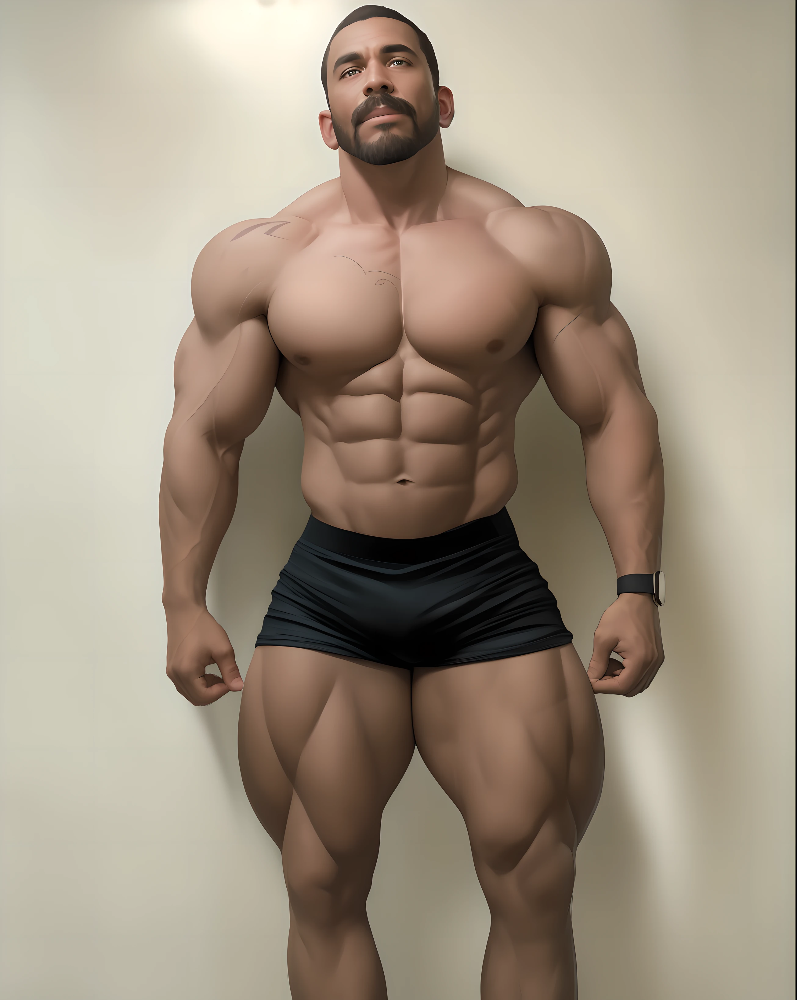 (raw photo:1.2), (photorealistic:1.4), old African American men, white beard, goatee, mustache, huge abs, massive muscles, muscular bodybuilder, very detailed eyes and face, beautiful detailed eyes, ridiculous, incredibly ridiculous, huge file size, super detailed, high resolution, very detailed, best quality, masterpiece, kemomimi, ((tattoos on pecs)), illustration, very detailed, CG, unified, 8k wallpaper, amazing, Fine details, masterpiece, best quality, very detailed CG 8k wallpaper, light on face, cinematic lighting, 1boy, 60 years old,