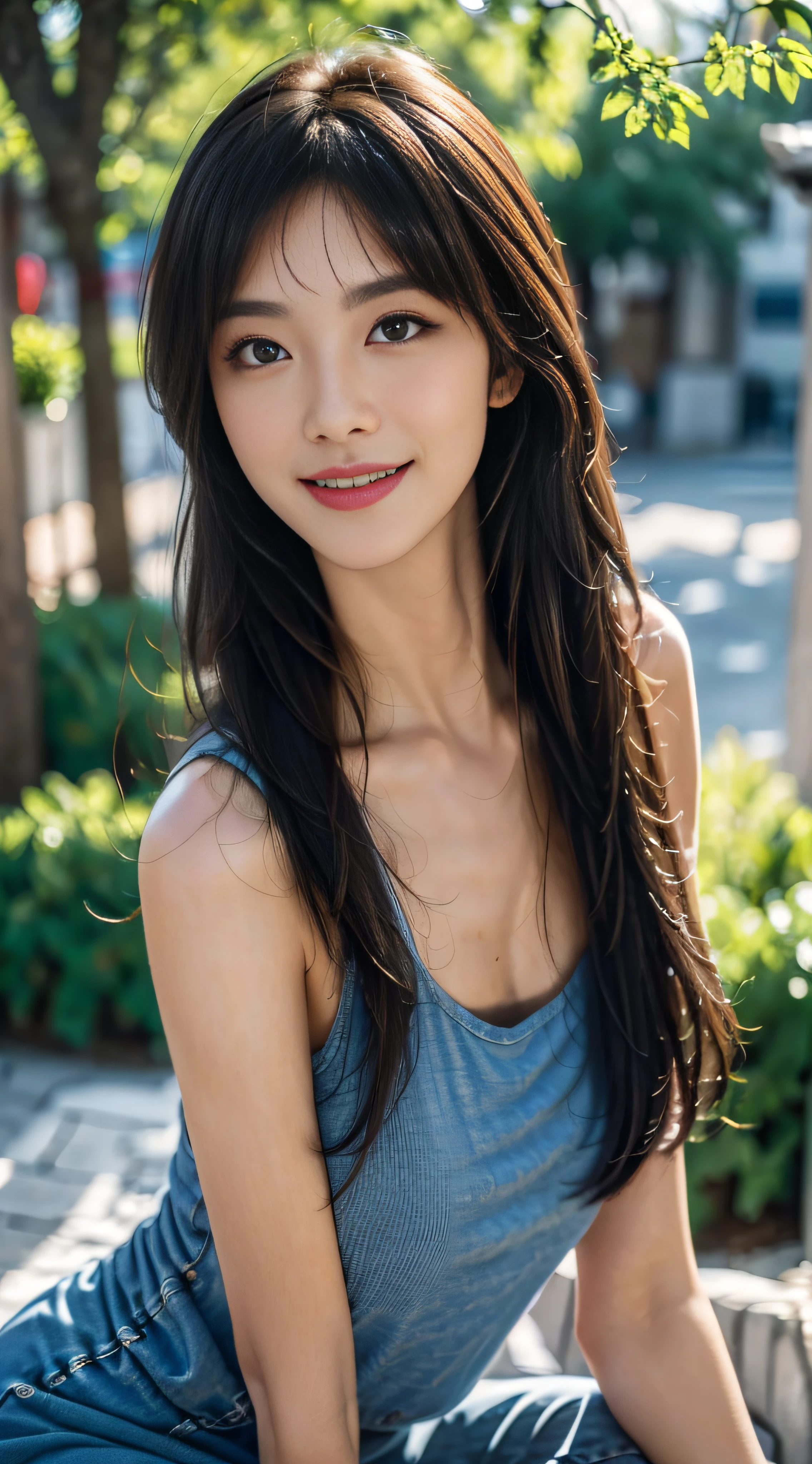 ((Best Quality, 8K, Masterpiece: 1.3)), 1girl, Slim Abs Beauty: 1.3, (Hairstyle Casual, Big Breasts: 1.2), Dress: 1.1, Super Fine Face, Fine Eyes, Double Eyelids, Smile, Home, Full Body, Dynamic Angle, Close Up, CPL Filter, Blurry Background, Bokeh, Blue Hour