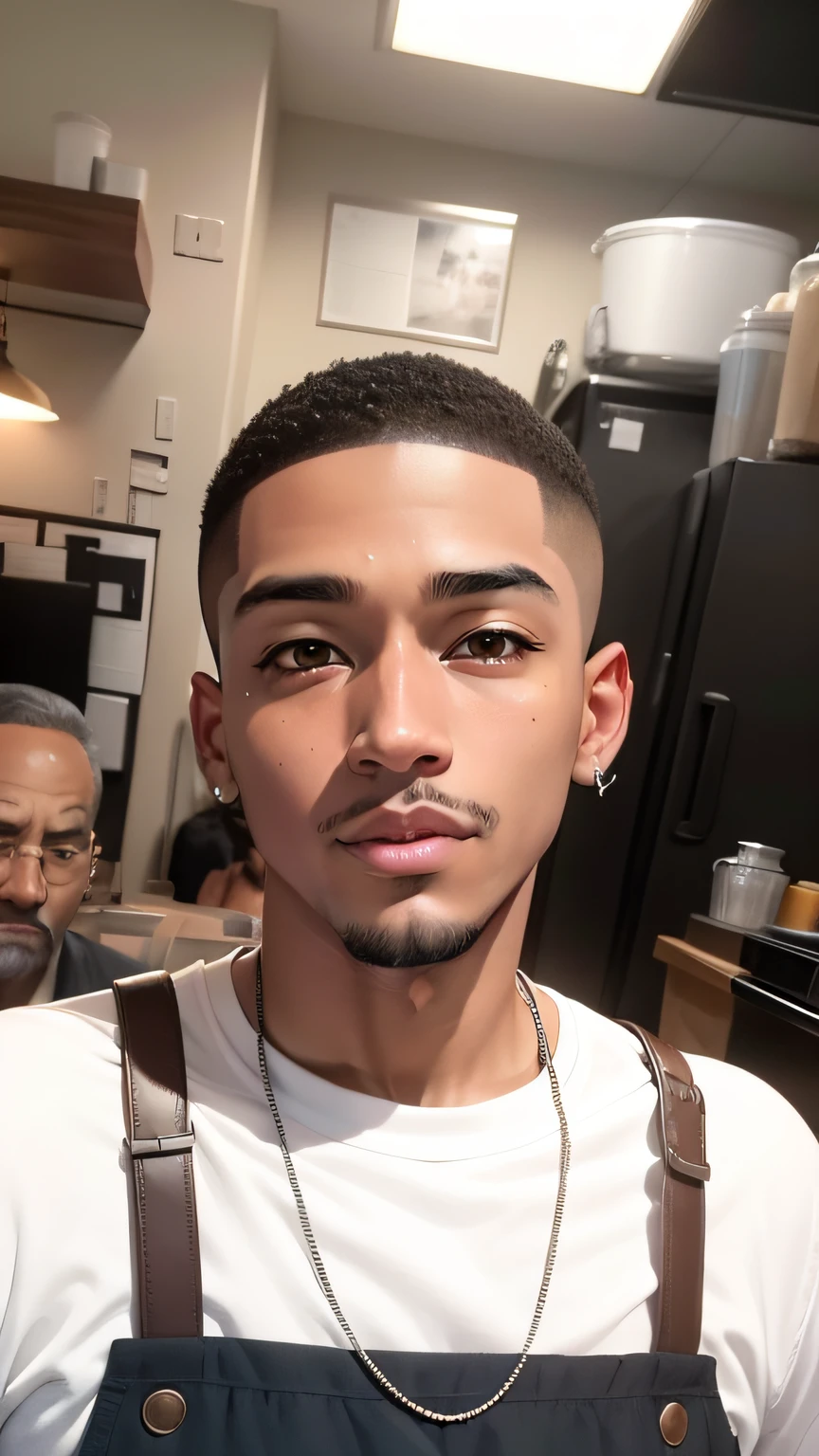 (Masterpiece Photo:1.3) 's (Realistic looks:1.3) Handsome,Brush cut detailed portrayal