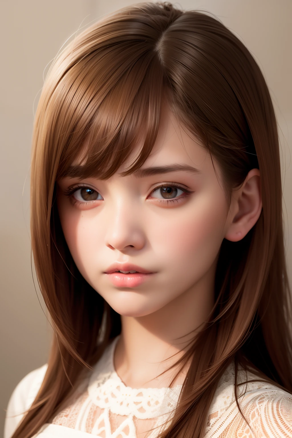 best quality, masterpiece, (realistic:1.2), 1 girl, brown hair, brown eyes,Front, detailed face, beautiful eyes
