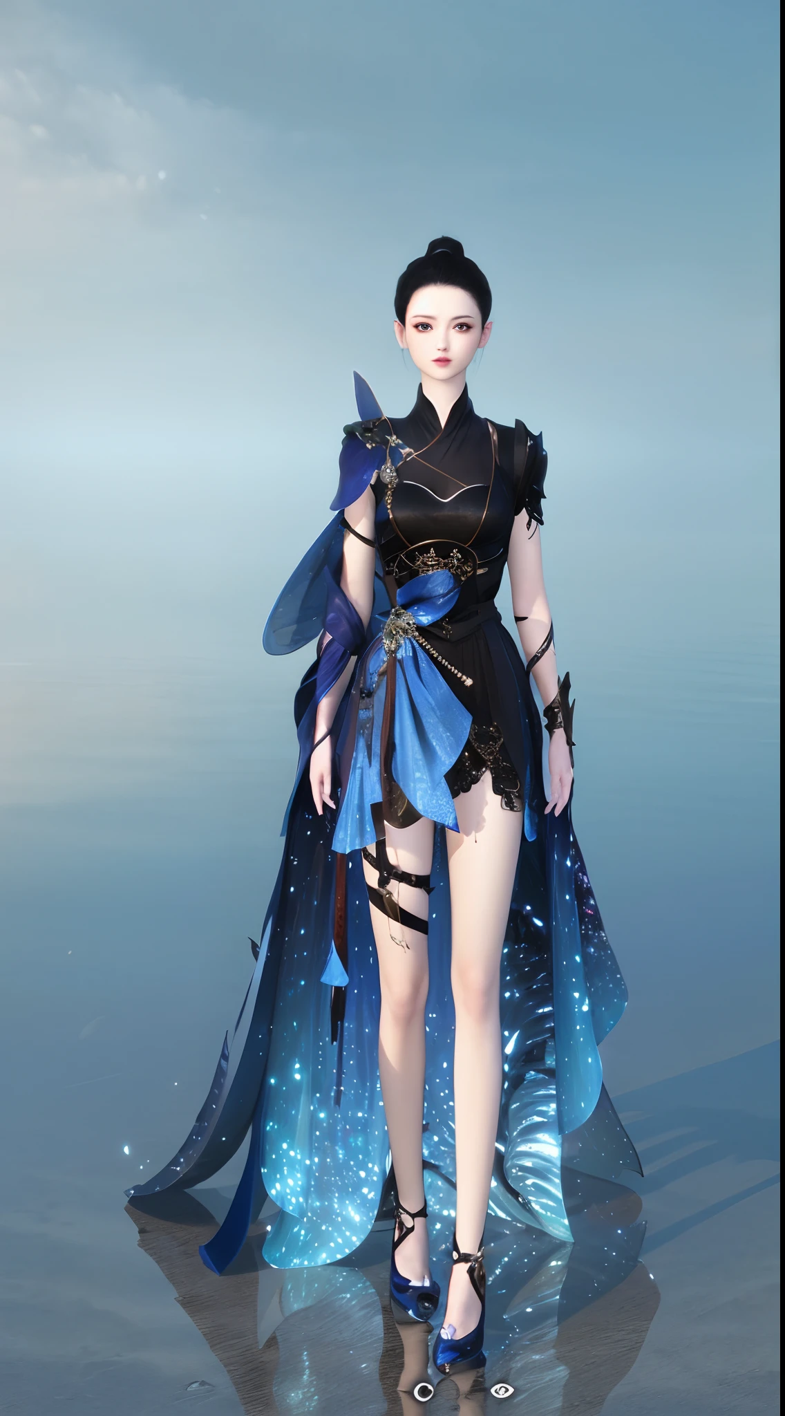1 woman(Clear face)、Full body standing painting,独奏,Gorgeous dress、silkouette,Transparent background,Game character costume design,high detal,cinematic colorgrade,Ultra photo realsisim,Digital SLR,white backgrounid,Ultra-high resolution,Sharp focus,tmasterpiece,hdr,8K,(The is very detailed的 CG unified 8k 壁纸)