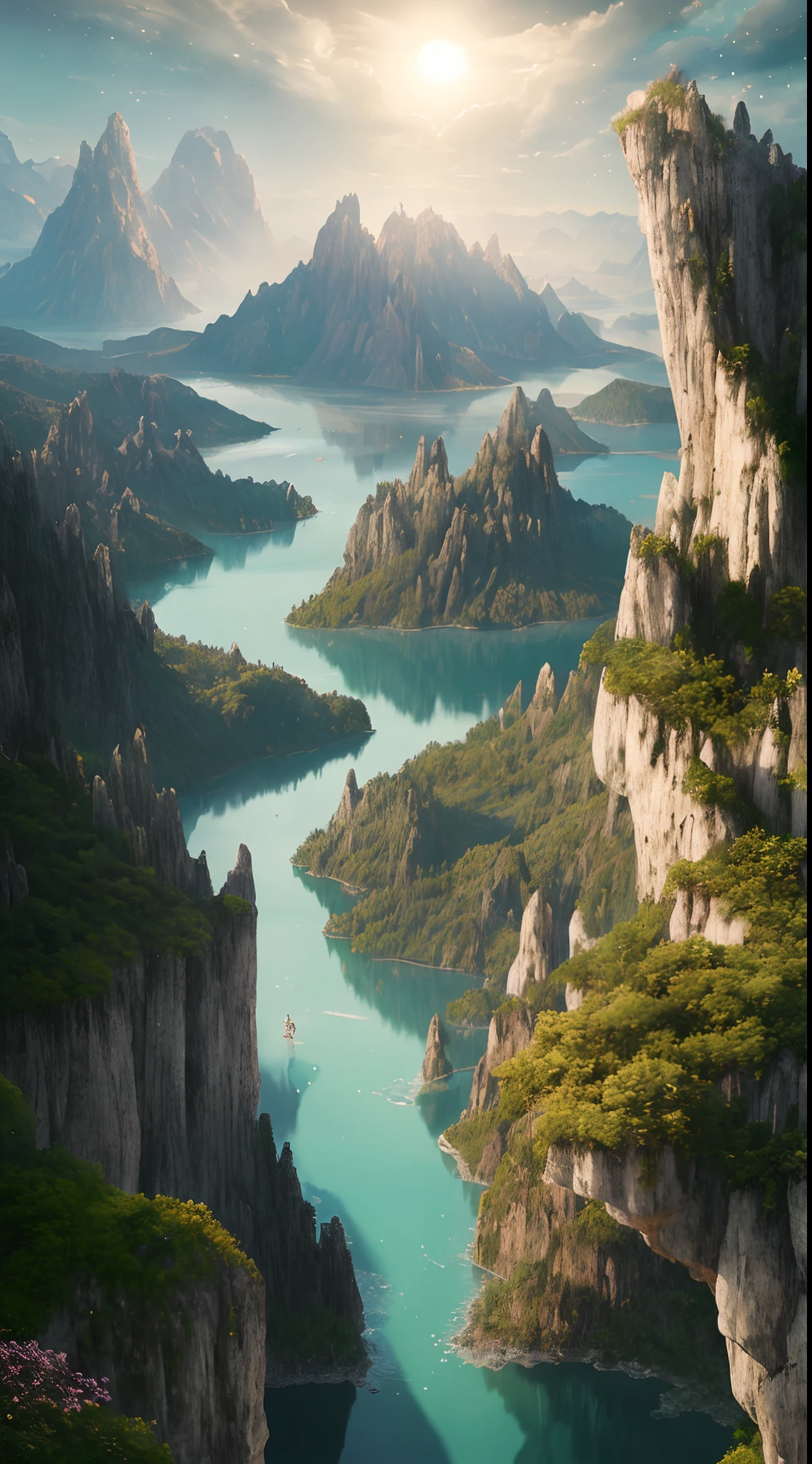 masterpiece, best quality, high quality, extremely detailed CG unity 8k wallpaper,landscape with Visual Weight ,A place with a very vast nature with big trees and lots of vegetation,fat,lovely,Lake Baikal,holly,PSX GRAPHICS,award winning photography, Bokeh, Depth of Field, HDR, bloom, Chromatic Aberration ,Photorealistic,extremely detailed, trending on artstation, trending on CGsociety, Intricate, High Detail, dramatic, art by midjourney