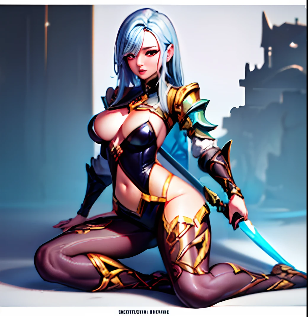 A person in a sexy outfit，No pants, no clothes，Woman with sword and armor, Extremely detailed Artgerm, Style Artgerm, IG model | Art germ, art-style, style league of legends, as seen on artgerm, style of league of legends, trending artgerm, inspired by rossdraws, artgerm detailed