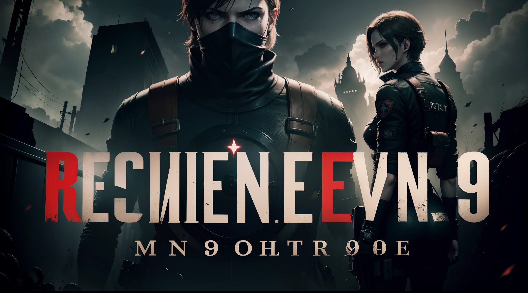 resident evil 9 game logo with a unique and innovative design