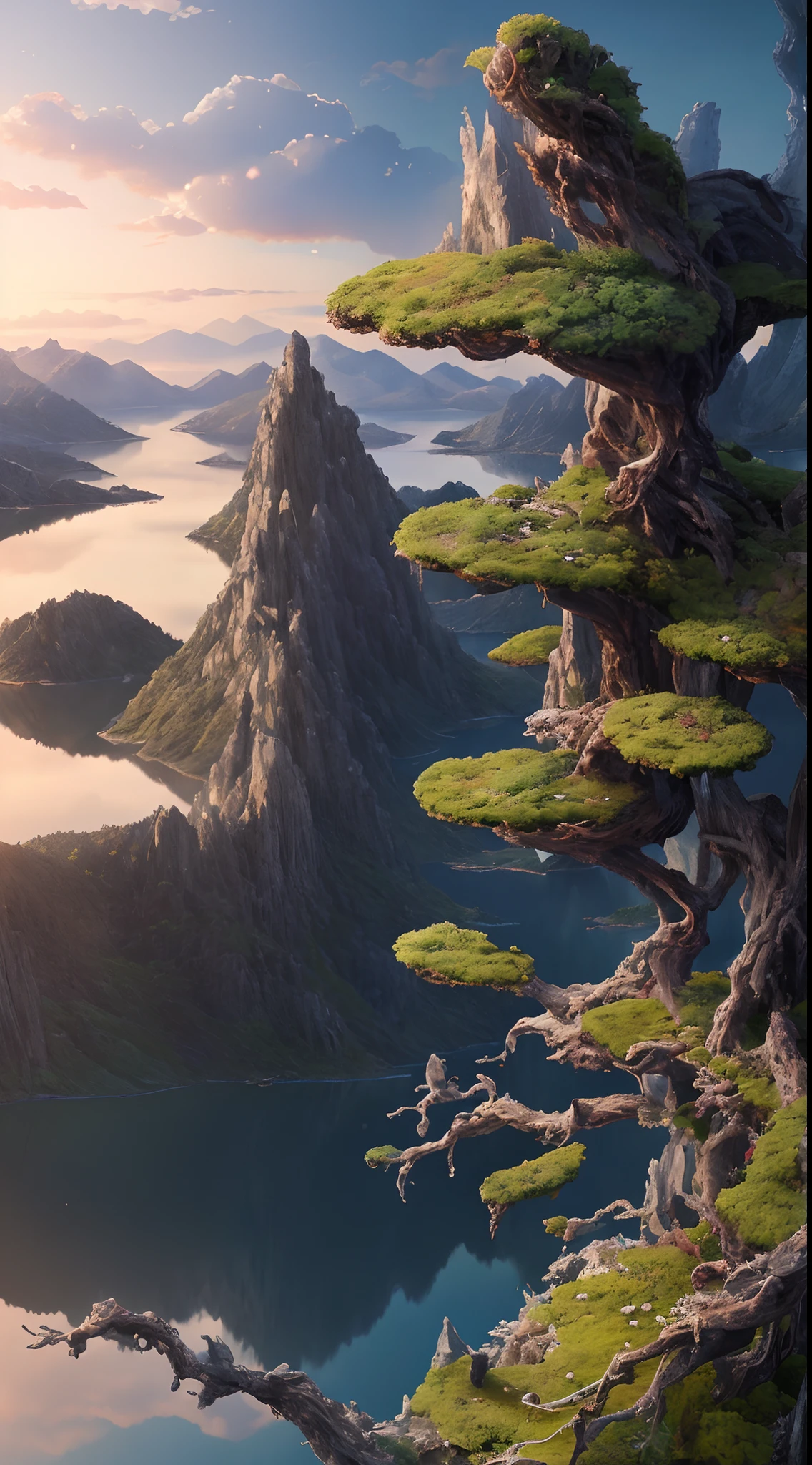 masterpiece, best quality, high quality, extremely detailed CG unity 8k wallpaper,landscape with Visual Weight ,A place with a very vast nature with big trees and lots of vegetation,fat,lovely,Lake Baikal,holly,PSX GRAPHICS,award winning photography, Bokeh, Depth of Field, HDR, bloom, Chromatic Aberration ,Photorealistic,extremely detailed, trending on artstation, trending on CGsociety, Intricate, High Detail, dramatic, art by midjourney