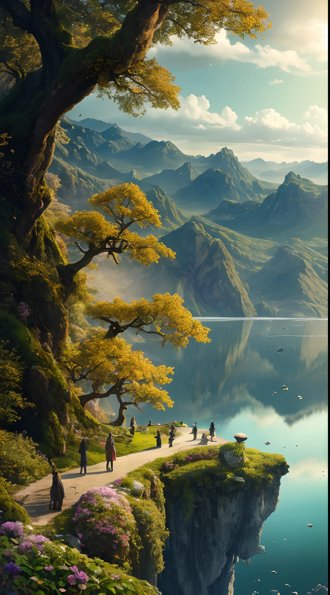 masterpiece, best quality, high quality, extremely detailed CG unity 8k wallpaper,landscape with Visual Weight ,A place with a very vast nature with big trees and lots of vegetation,fat,lovely,Lake Baikal,holly,PSX GRAPHICS,award winning photography, Bokeh, Depth of Field, HDR, bloom, Chromatic Aberration ,Photorealistic,extremely detailed, trending on artstation, trending on CGsociety, Intricate, High Detail, dramatic, art by midjourney