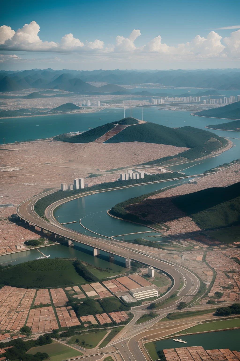 Imagine uma vista parcial da cidade de Araraquara, em 1920, Photo with the colors of the time, realista, foto detalhada, cinematic, 8k