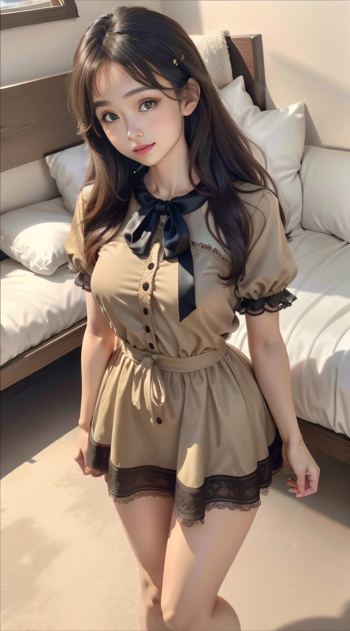 {Masterpiece, offcial art, Extremely detailed Cg Unity 8K wallpaper}, day, Realistic, Photo, Real, {incredibly_absurderes}, {Simple_Without background}, {{Girl}}, {standing on your feet}, {Mature female}, {ChineseGirl}，Medium hair, Brown hair, Beautiful detailed eyes, Light smile, Brown eyes, Medium breasts, {Summer_dress}, {High heels}, Masterpiece, Best quality, Best quality