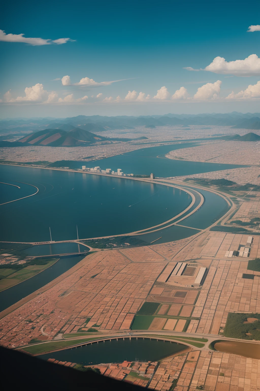 Imagine uma vista parcial da cidade de Araraquara, em 1920, Photo with the colors of the time, realista, foto detalhada, cinematic, 8k